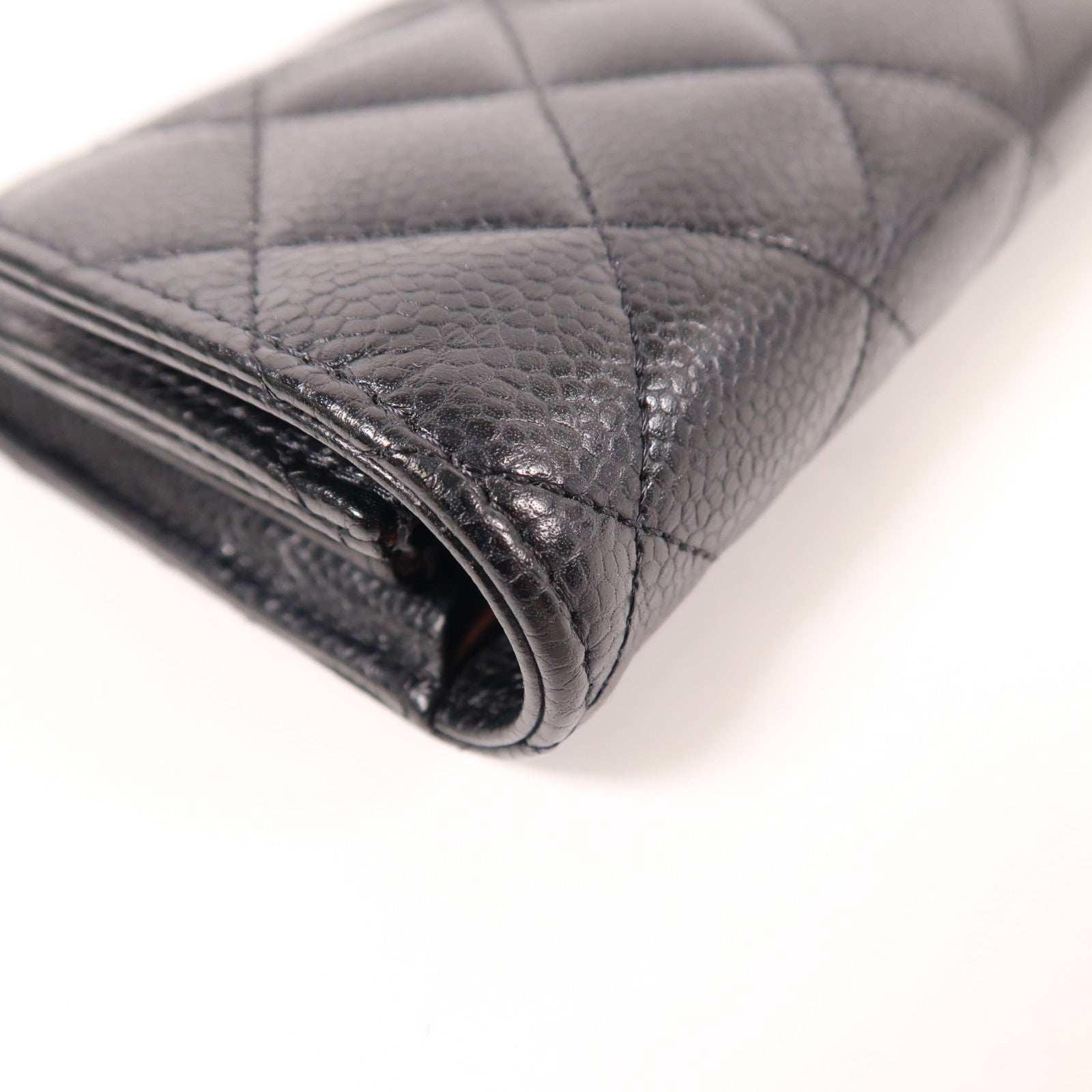 CHANEL 牛皮皮革Long Wallet金扣長錢包
