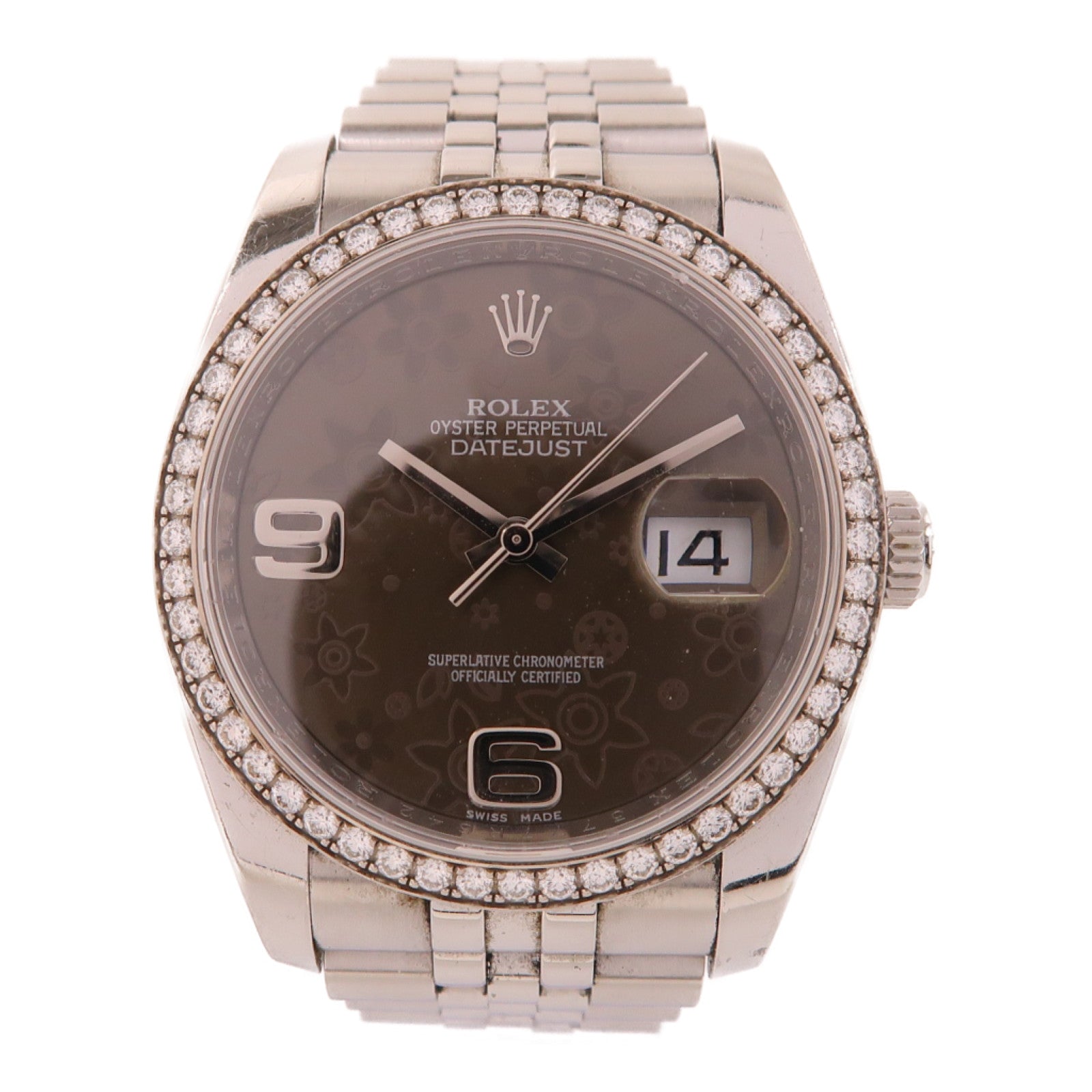 ROLEX Date Just 36mm不鏽鋼手錶自動機芯啡色