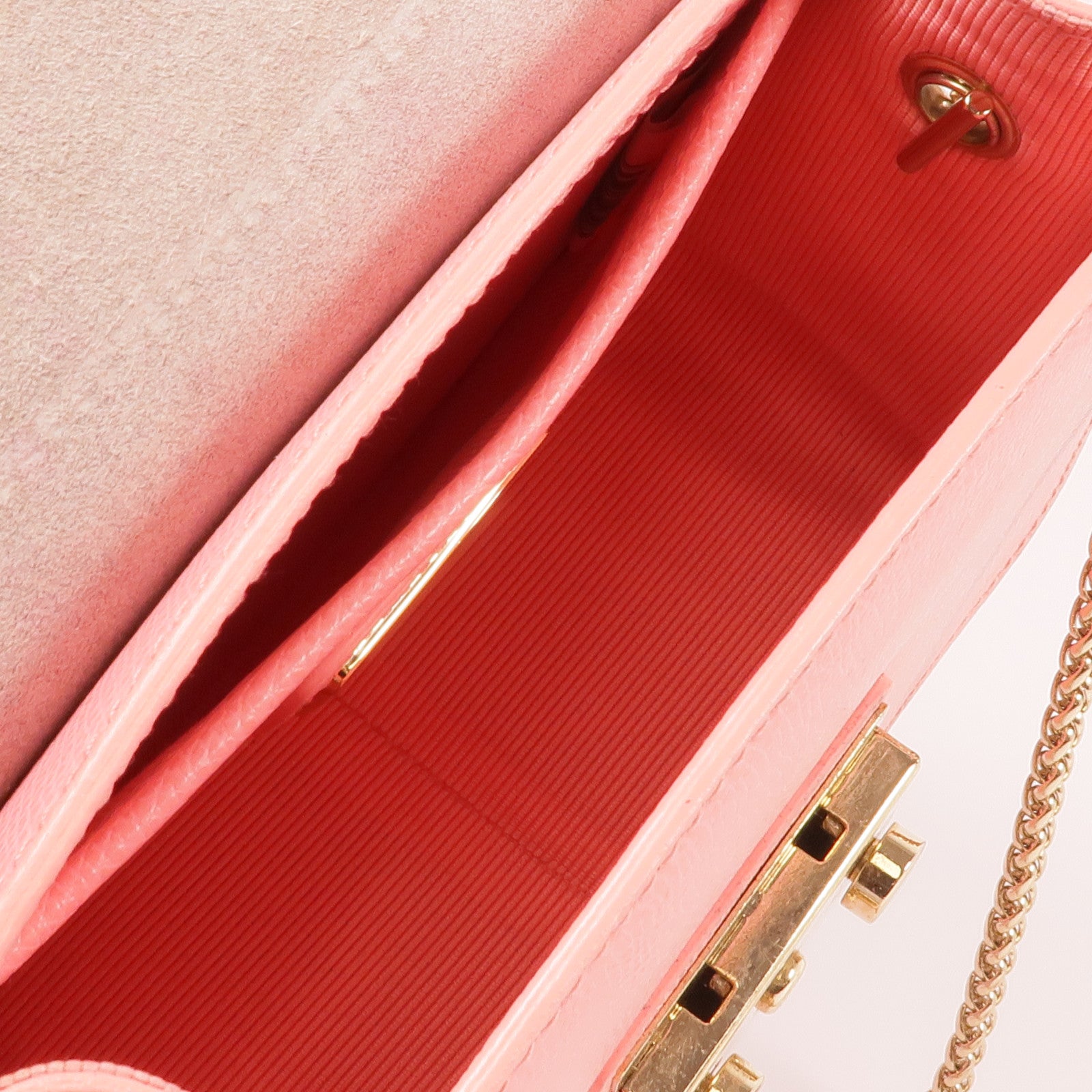 Furla 牛皮皮革Metropolis Mini Bag金扣鏈帶肩背袋
