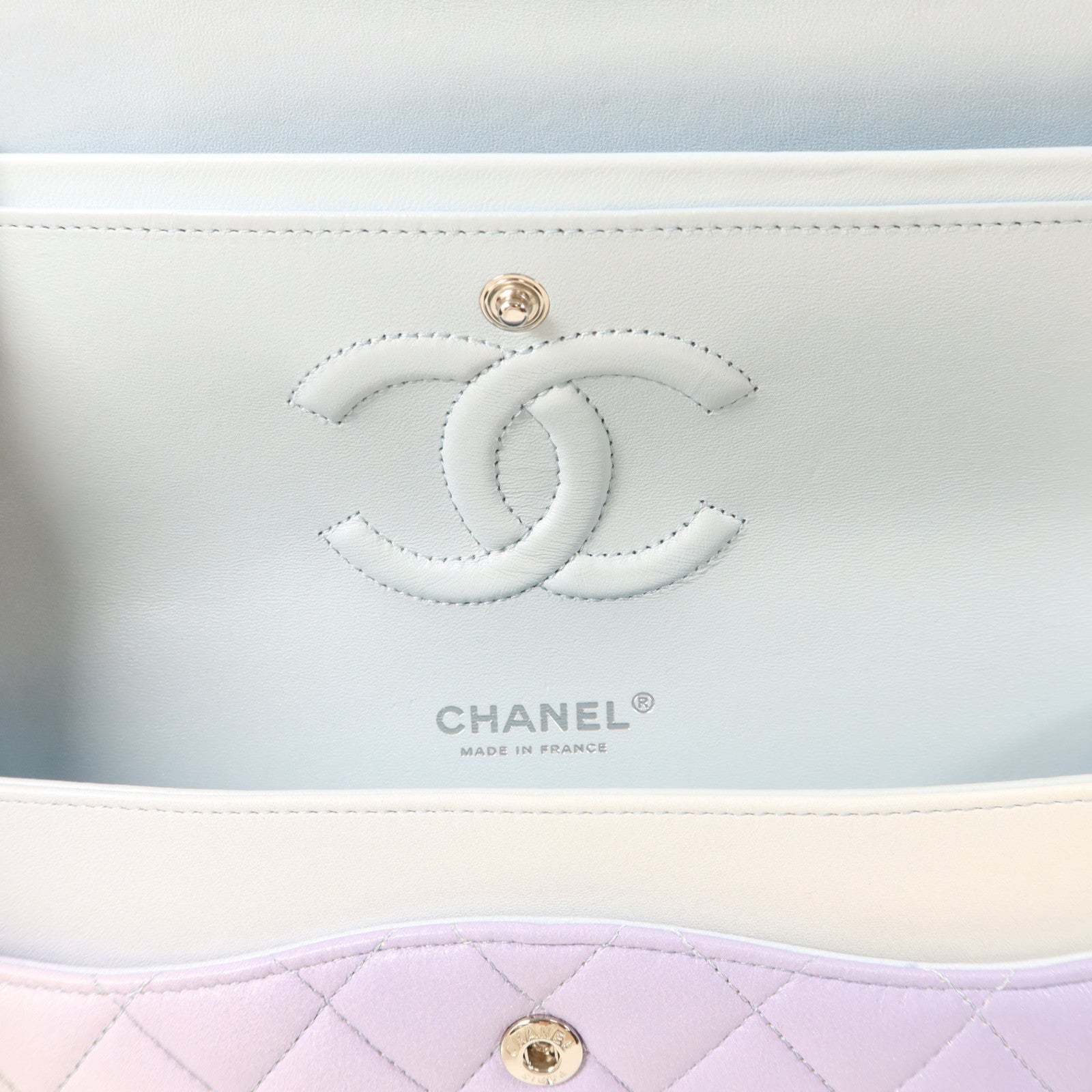 CHANEL 牛皮皮革Classic 25銀扣鏈帶肩背袋