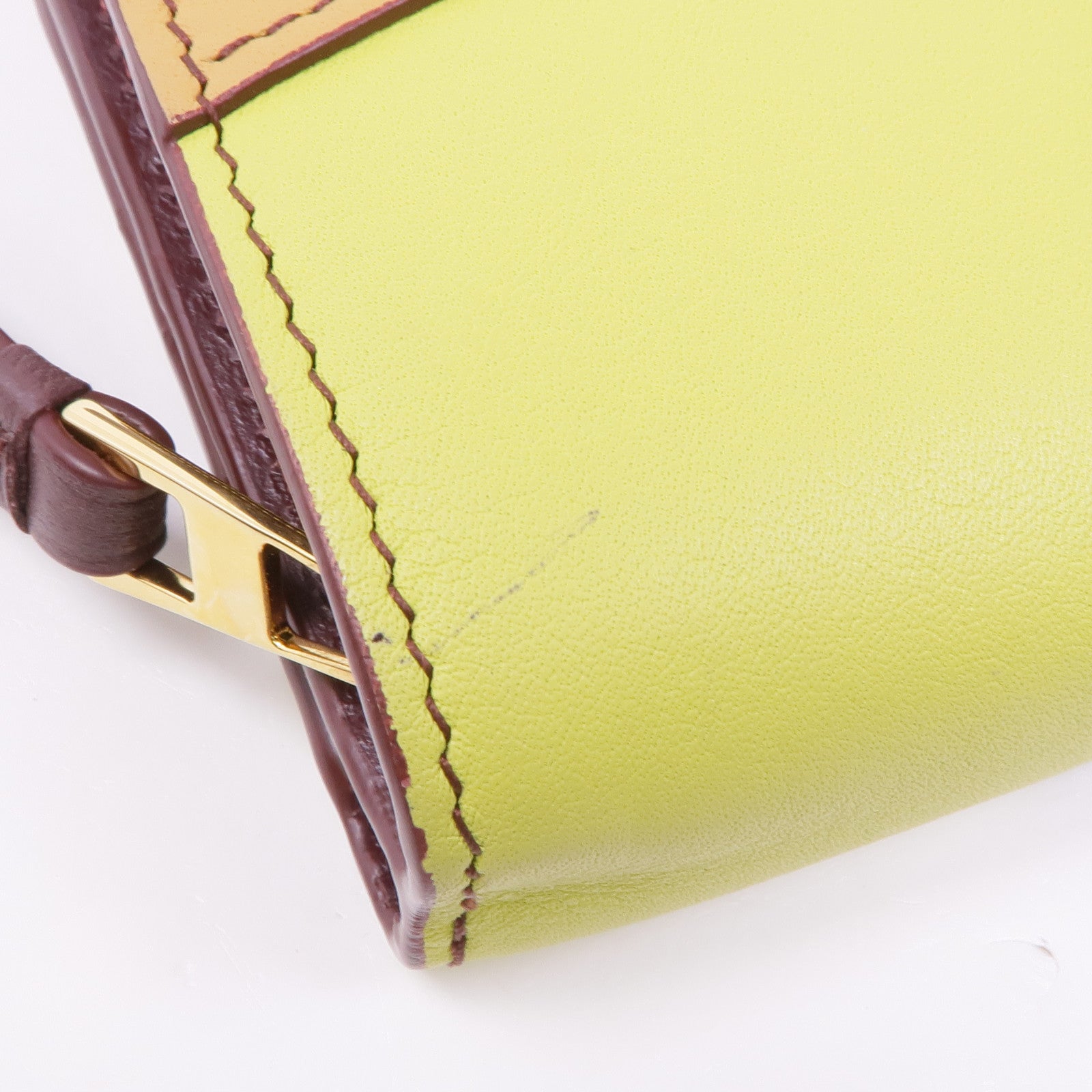 LOEWE 牛皮皮革Puzzle Compact Zip Wallet金扣錢包