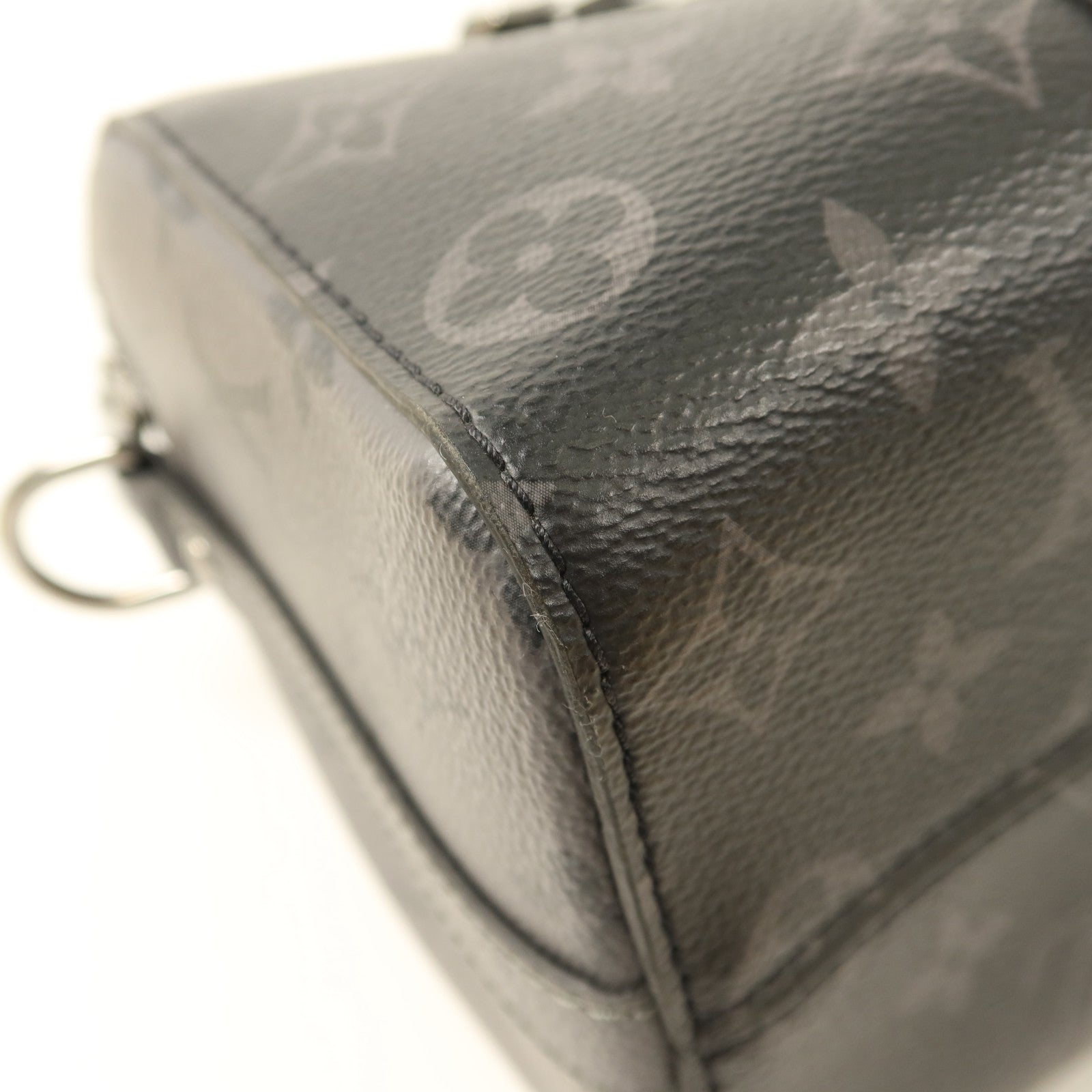 LOUIS VUITTON Monogram Eclipse City Keepall銀扣手挽肩背兩用袋