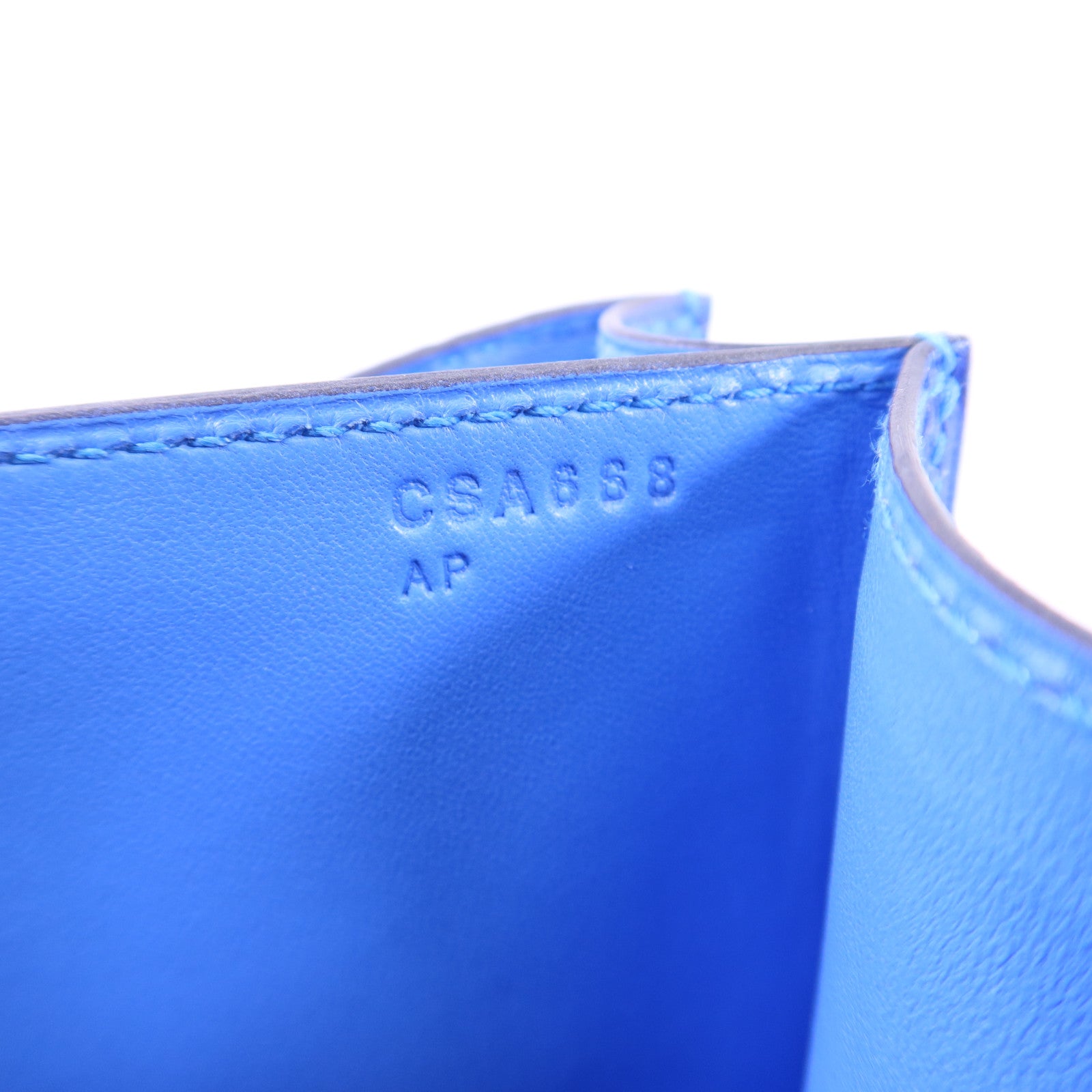 HERMES 鴕鳥皮革Constance 24銀扣手挽肩背兩用袋Mykonos