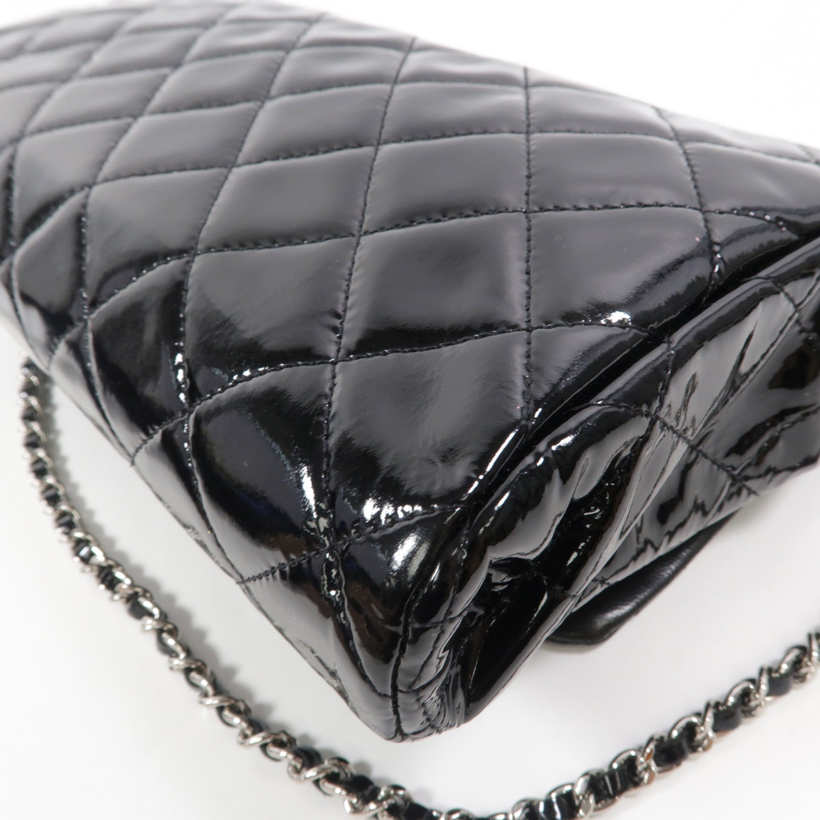 CHANEL 漆皮皮革Timeless鏈帶肩背袋