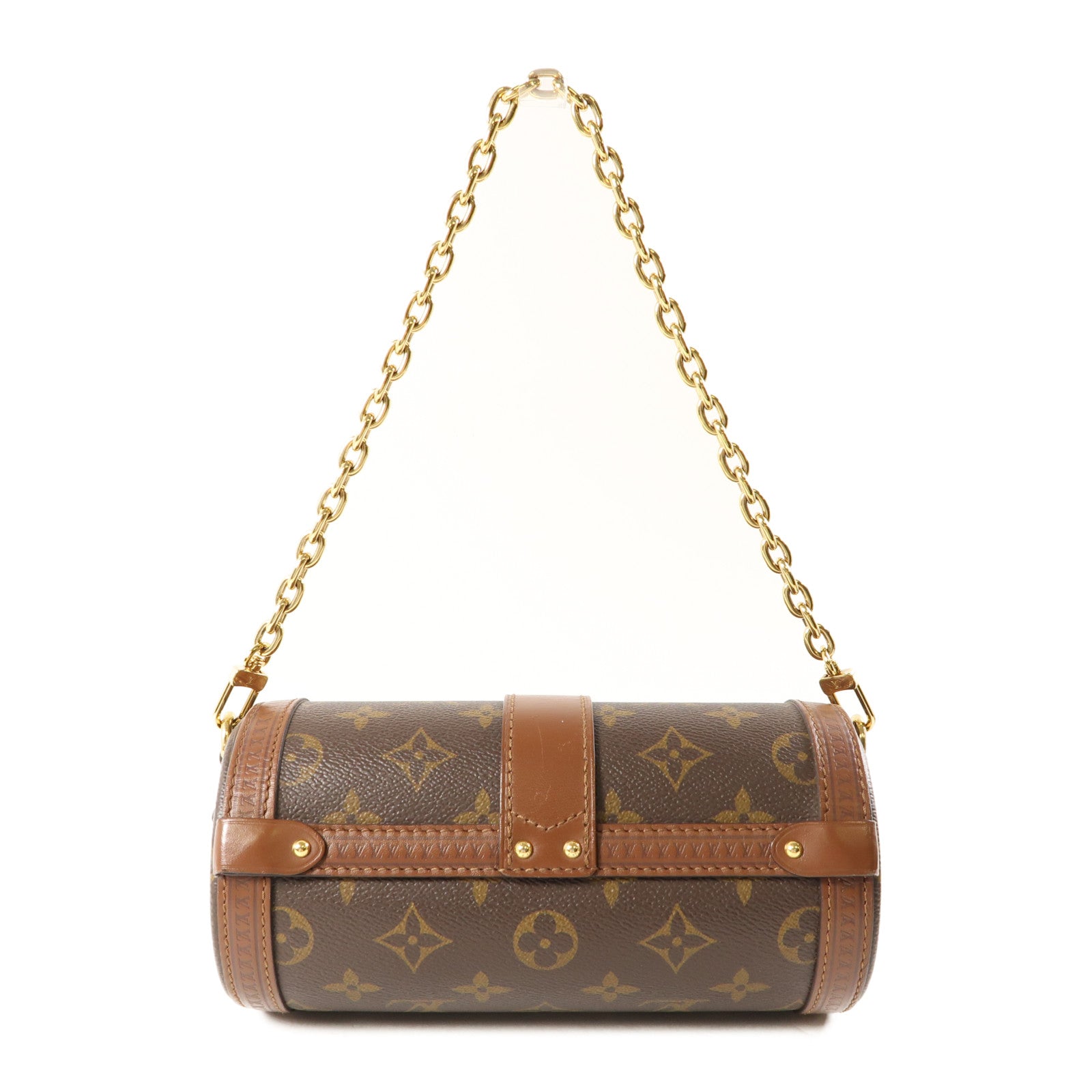 LOUIS VUITTON Monogram Papillon Trunk金扣手挽肩背兩用袋棕色