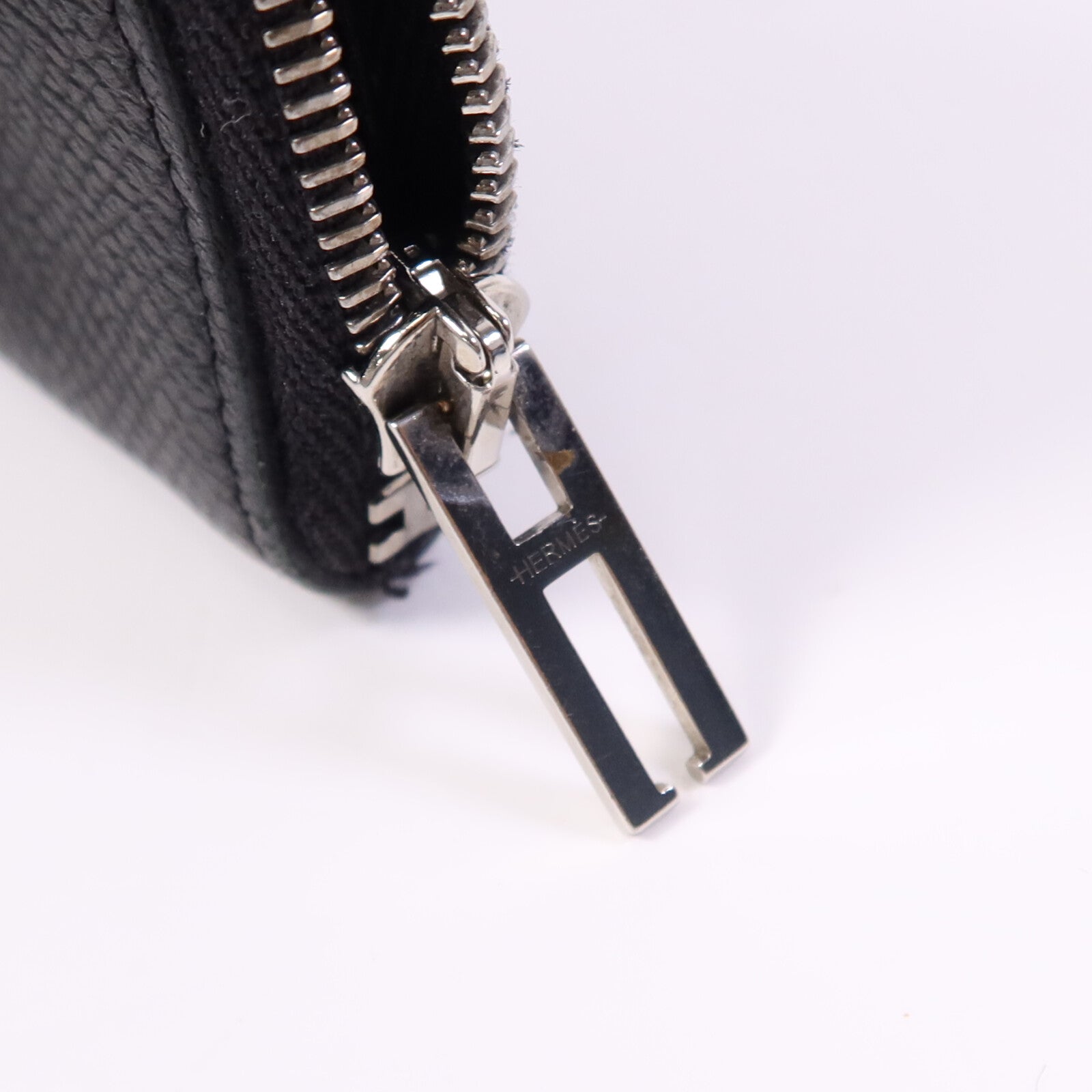 HERMES Epsom皮革Wallet銀扣錢包Noir
