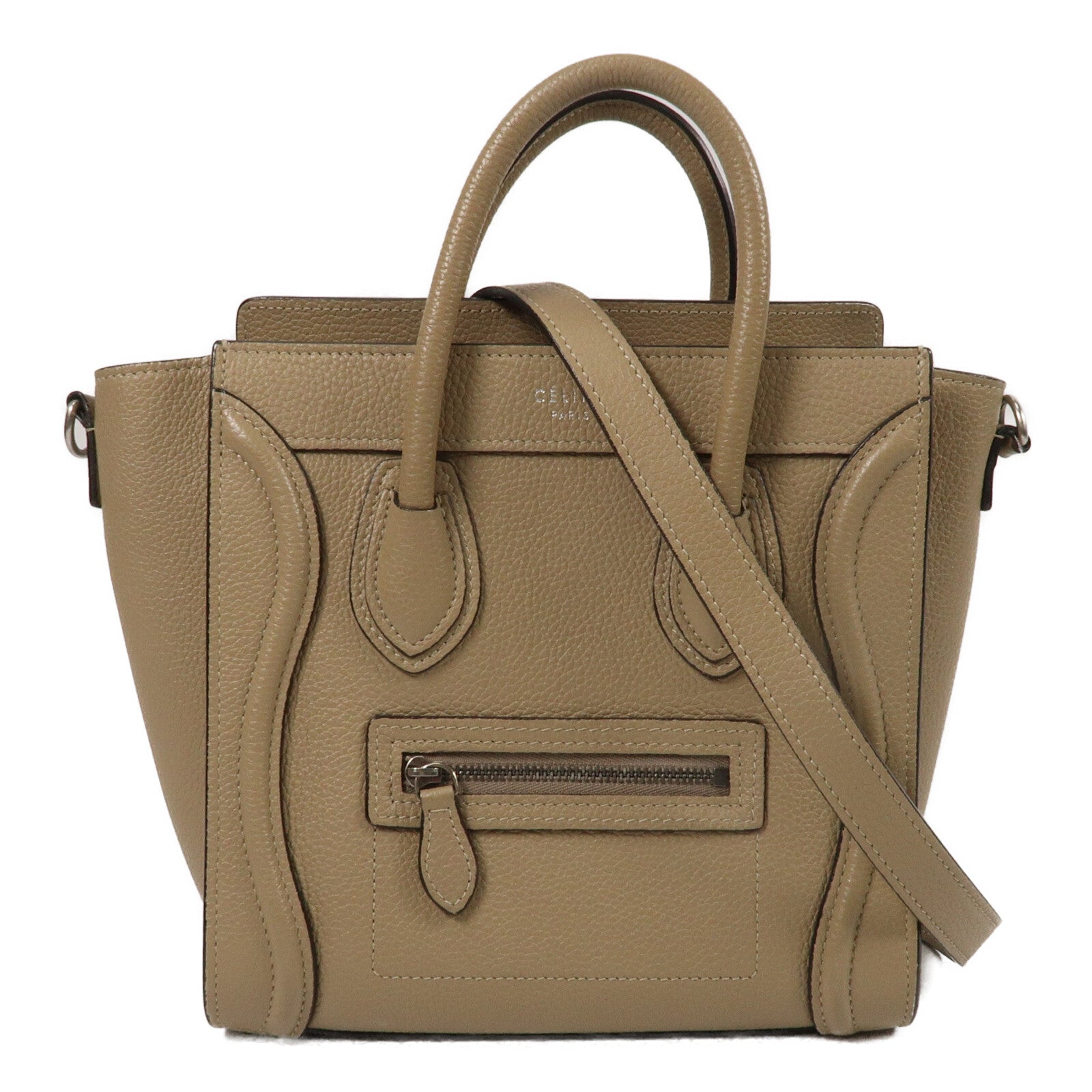 CELINE 牛皮皮革Nano Luggage手挽肩背兩用袋