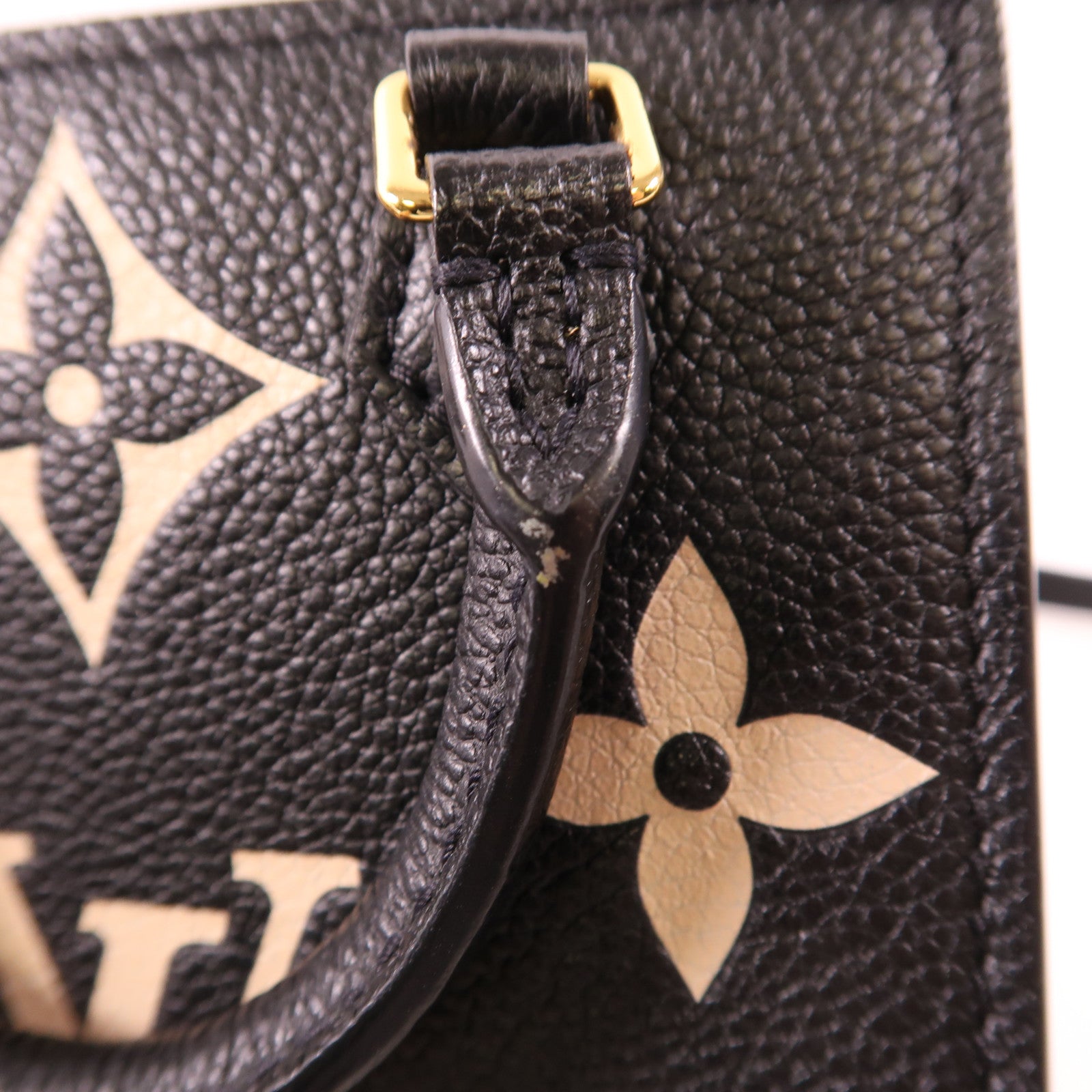 LOUIS VUITTON LV Petit Sac Plat 2Way Shoulder Handbag M57937 Monogram Eepreinte