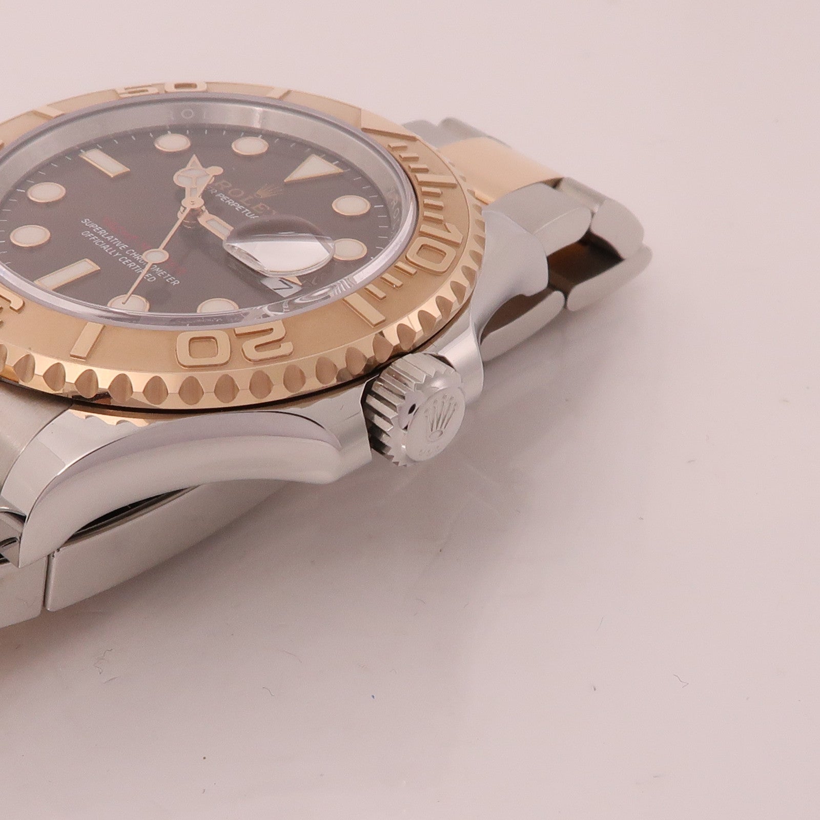 ROLEX Yacht Master 18K玫瑰金/不鏽鋼手錶自動機芯銅色