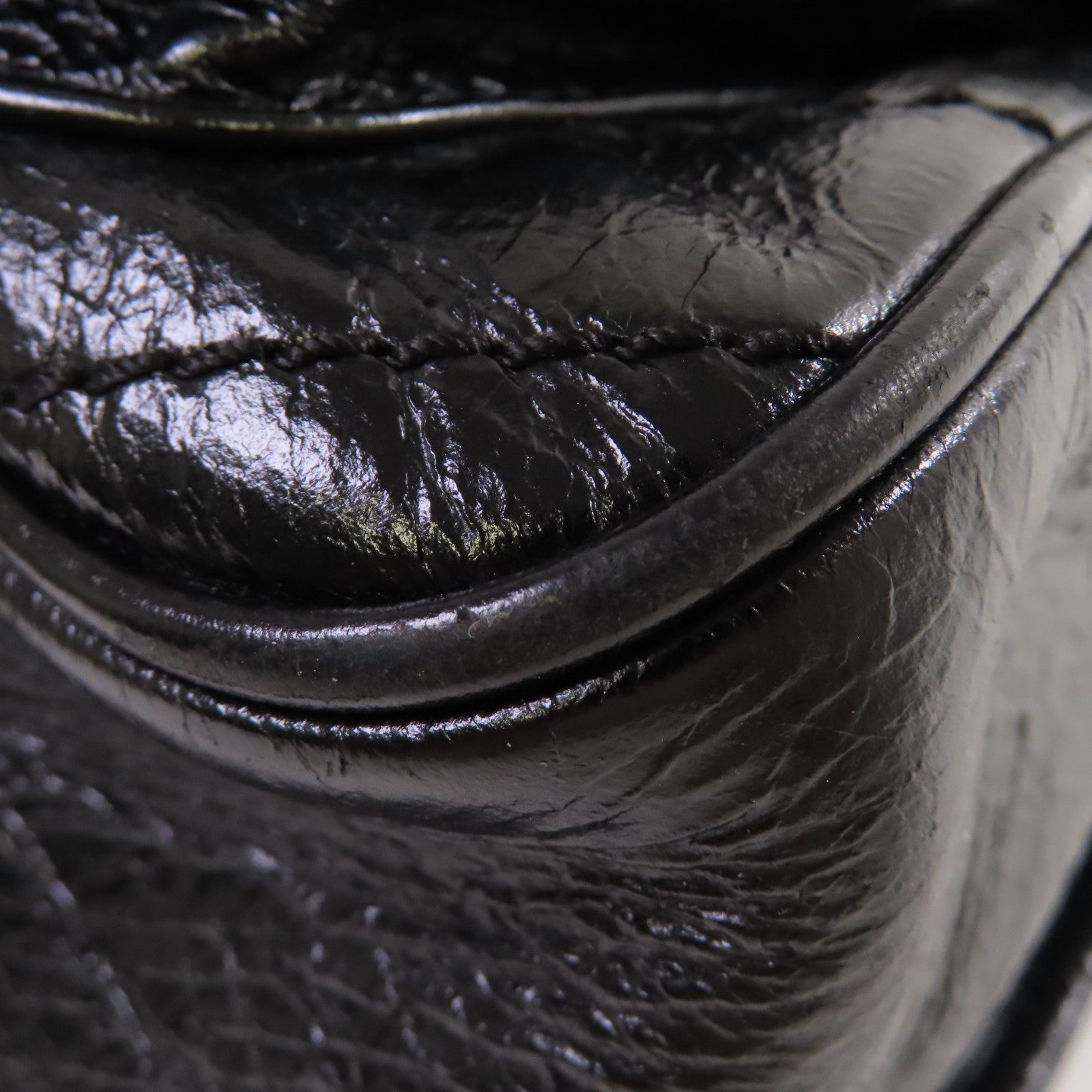 SAINT LAURENT 斜紋皮革Niki Medium Shoulder Bag銀扣鏈帶肩背袋黑色