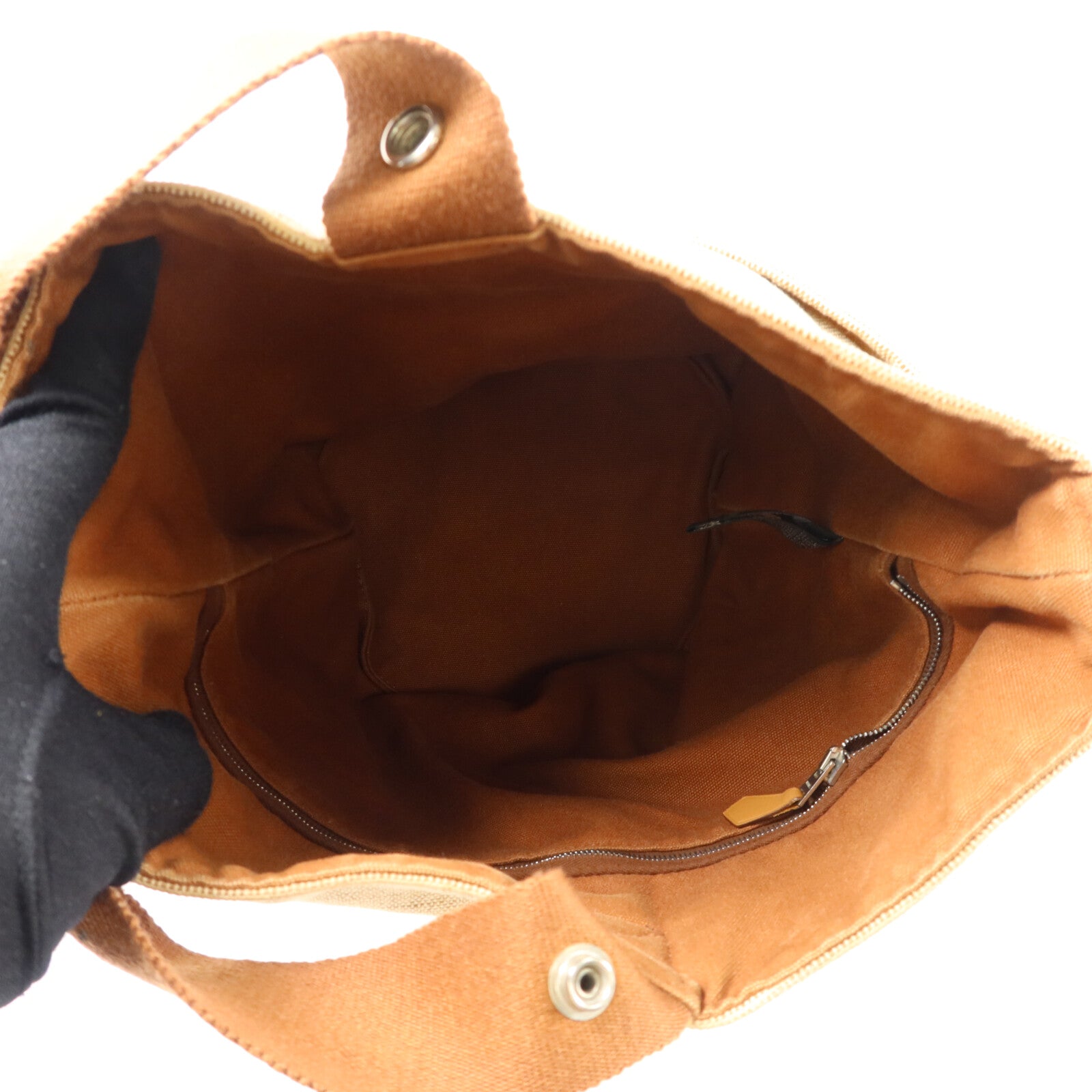 HERMES 帆布Saxo MM Bucket手挽袋