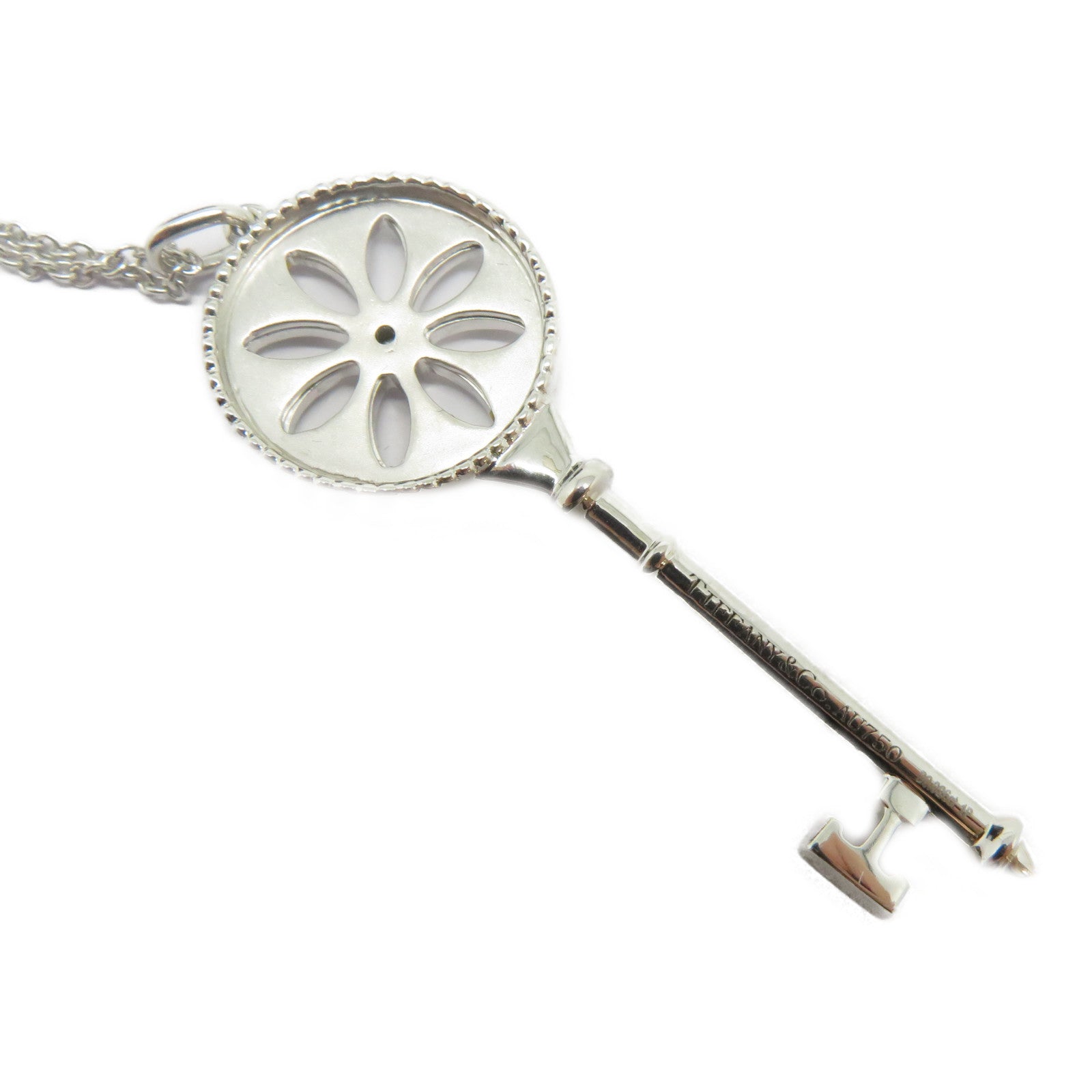 TIFFANY＆CO 【激減優惠】18K白金Star Key Necklace項鍊