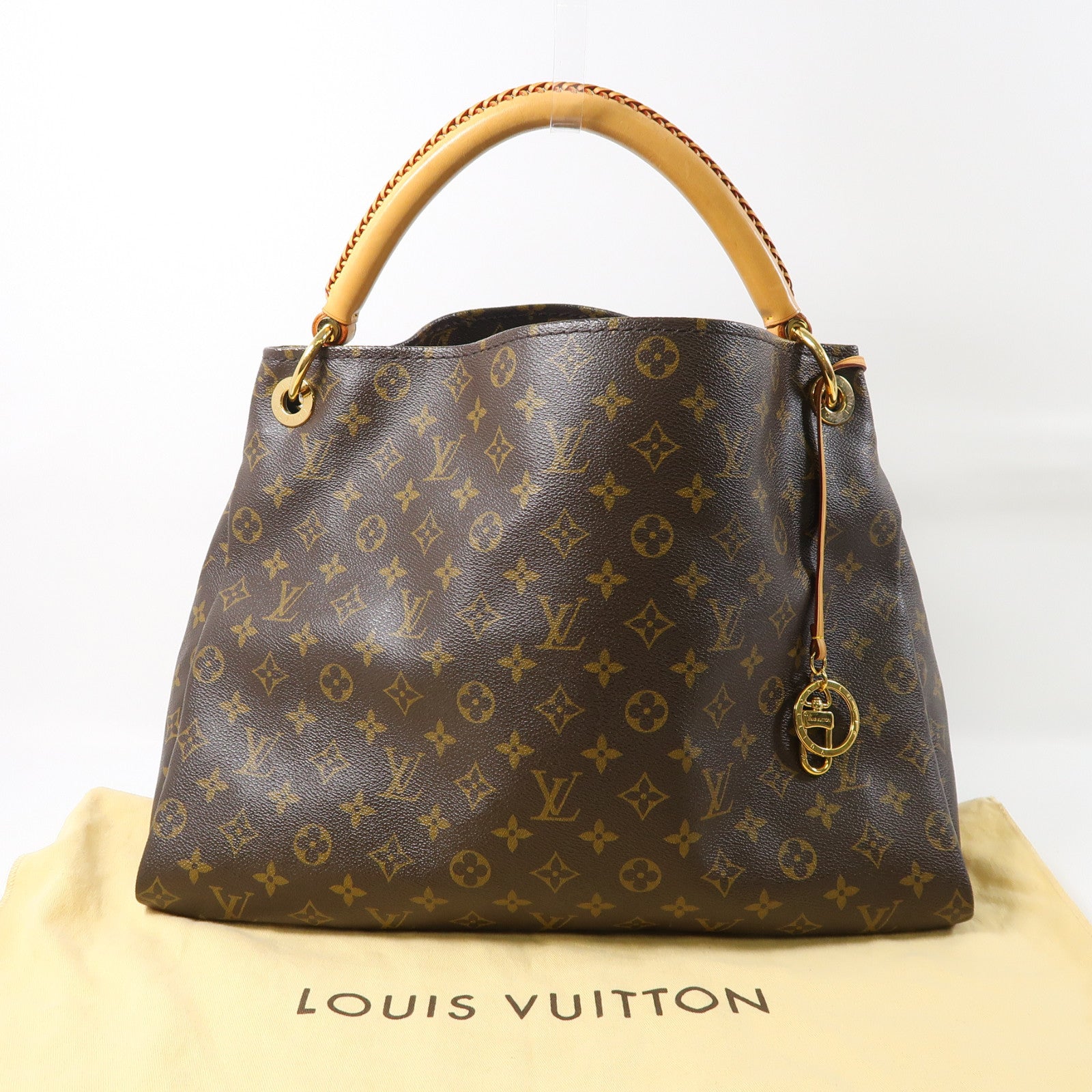 LOUIS VUITTON Monogram Artsy MM金扣肩背袋啡色