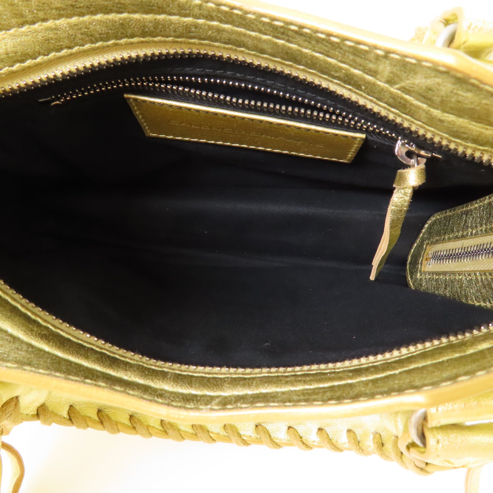 BALENCIAGA 牛皮皮革Mini City銀扣手挽肩背兩用袋
