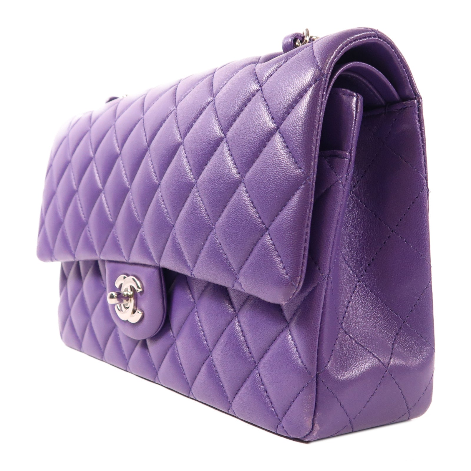 CHANEL 牛皮皮革Classic 25銀扣鏈帶肩背袋