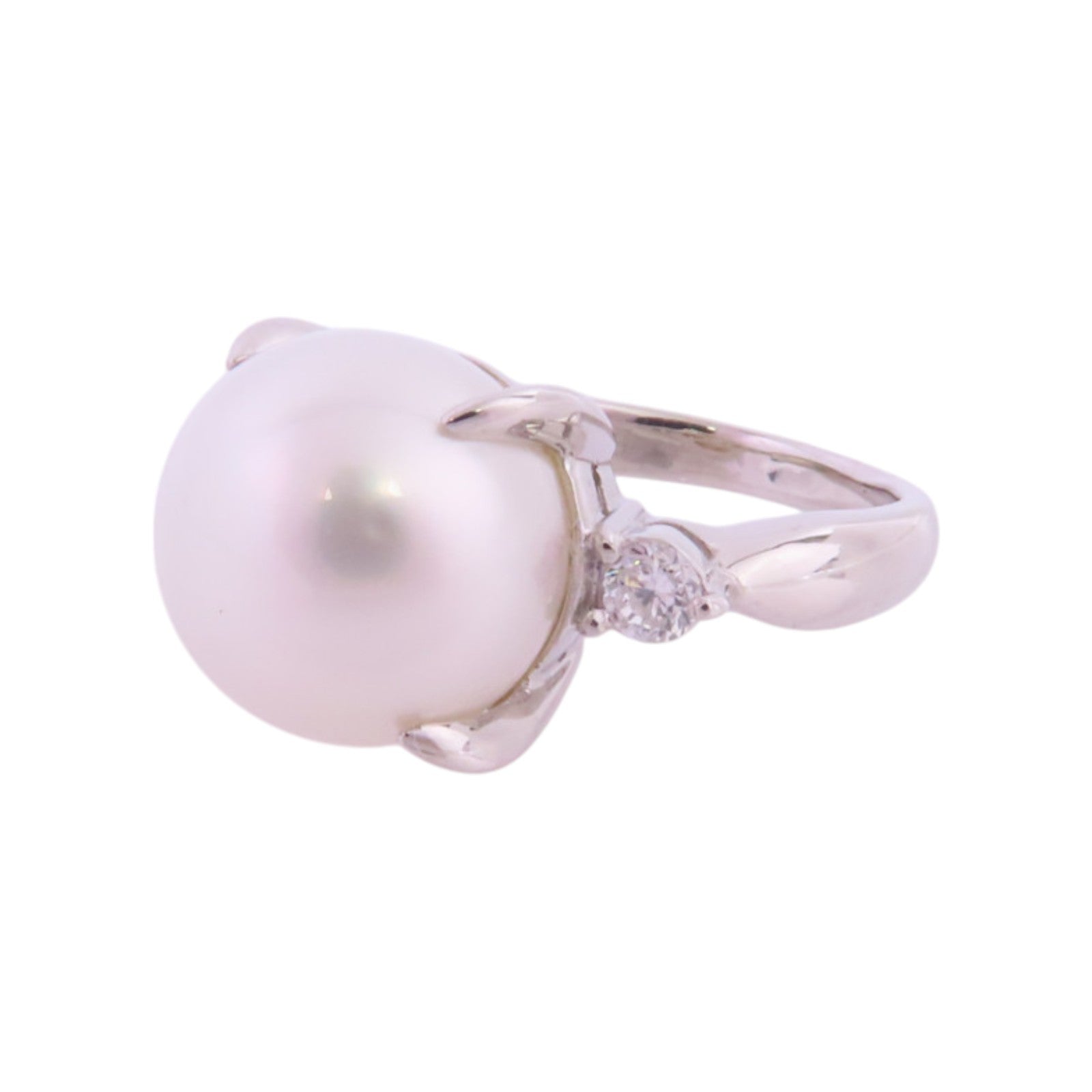 JEWELRY Pearl Diamond Ring Precept US#6 PT900 Platinum