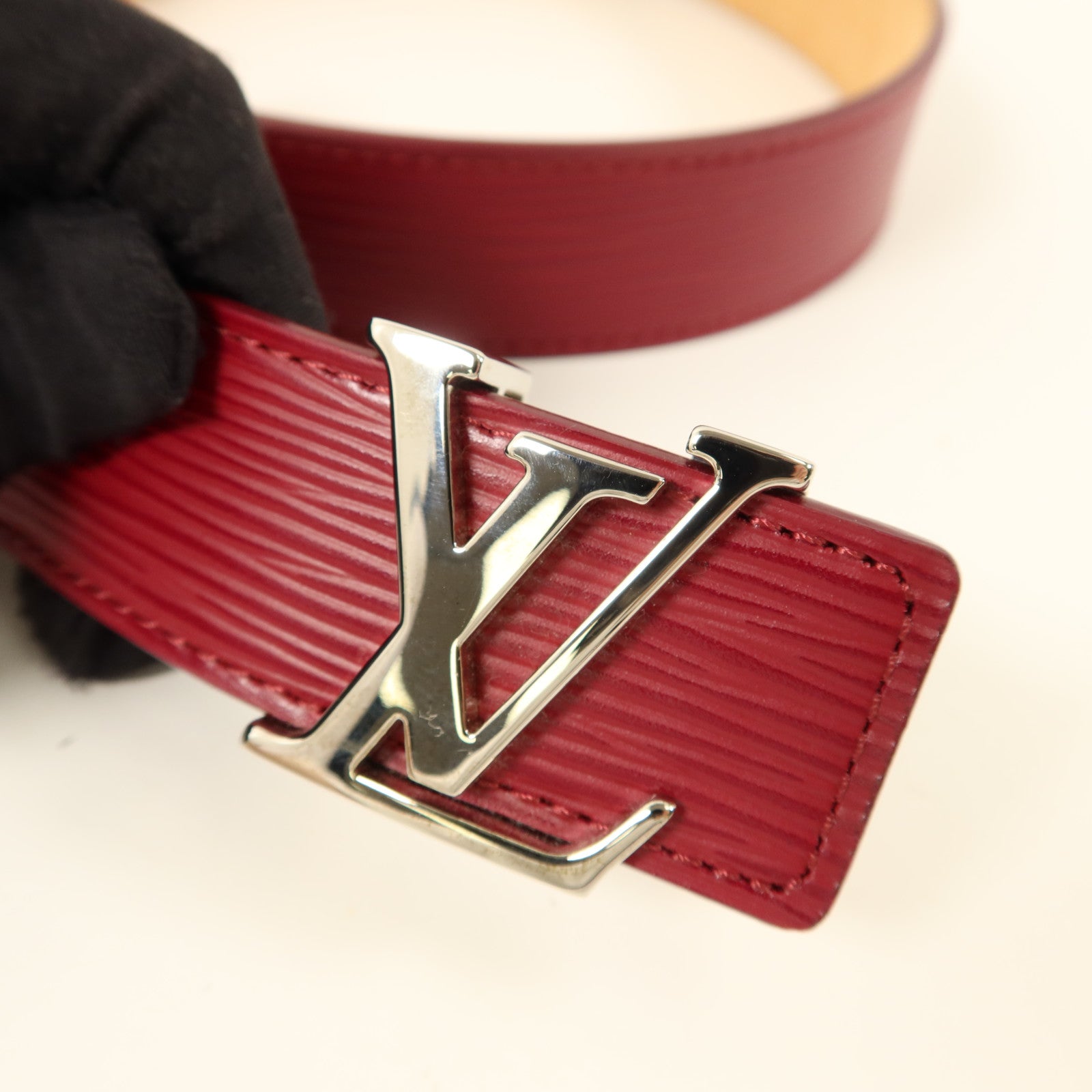 LOUIS VUITTON Epi Initials Belt 85cm皮帶