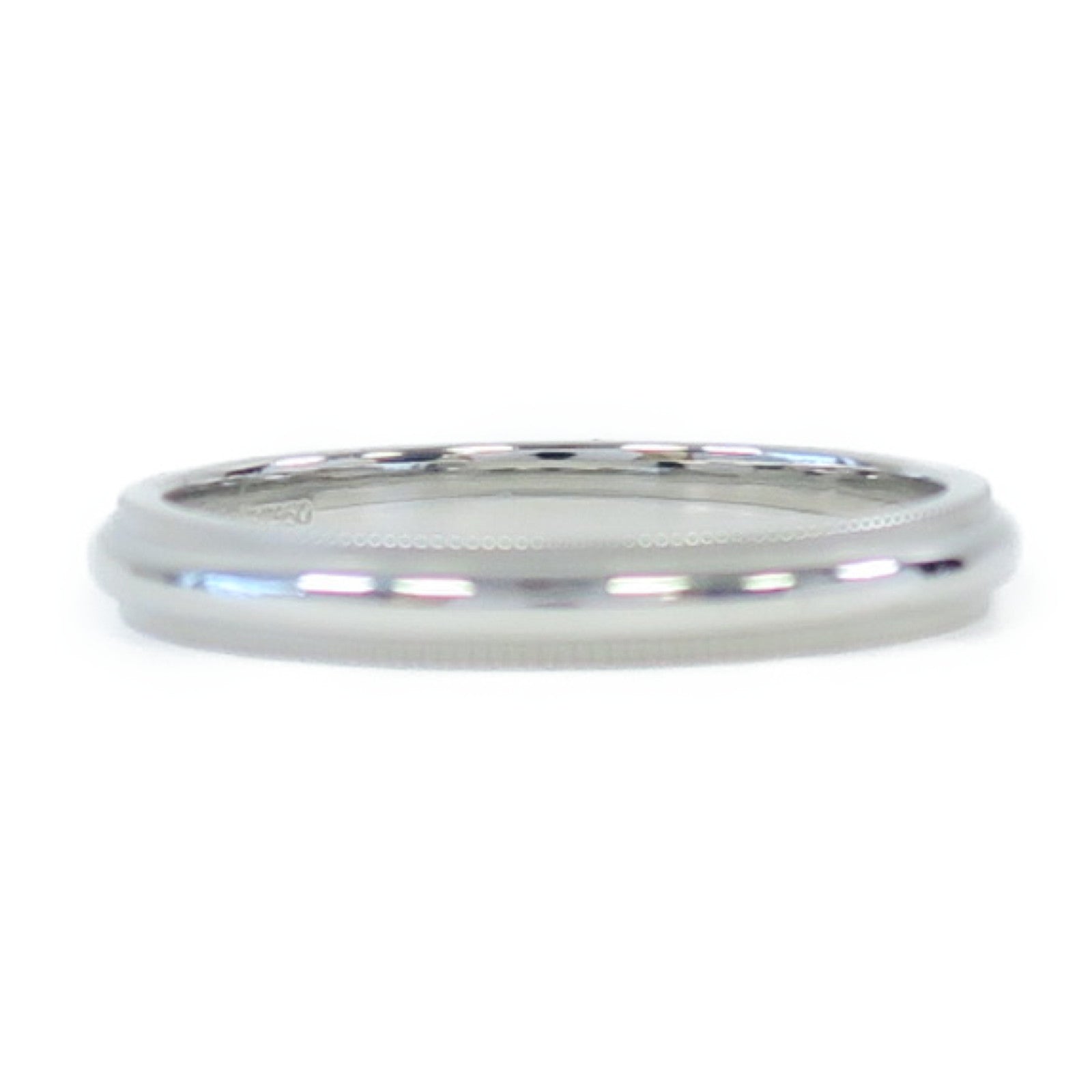 TIFFANY＆CO 【激減優惠】PT950鉑金Milg Rain Wedding Band Ring 5.9g戒指US#8.75銀色