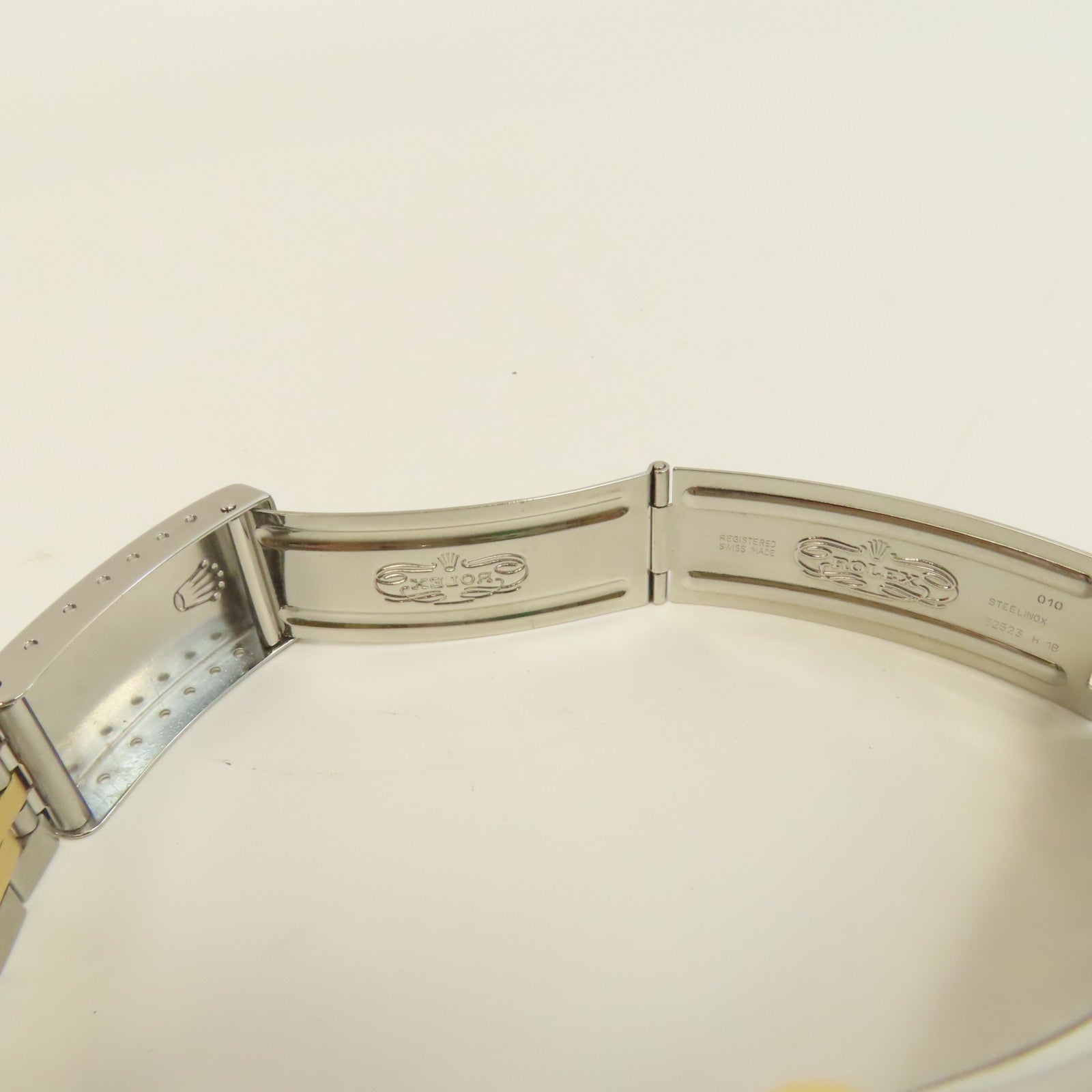 ROLEX Datejust 18K黃金/不鏽鋼手錶自動機芯銀色