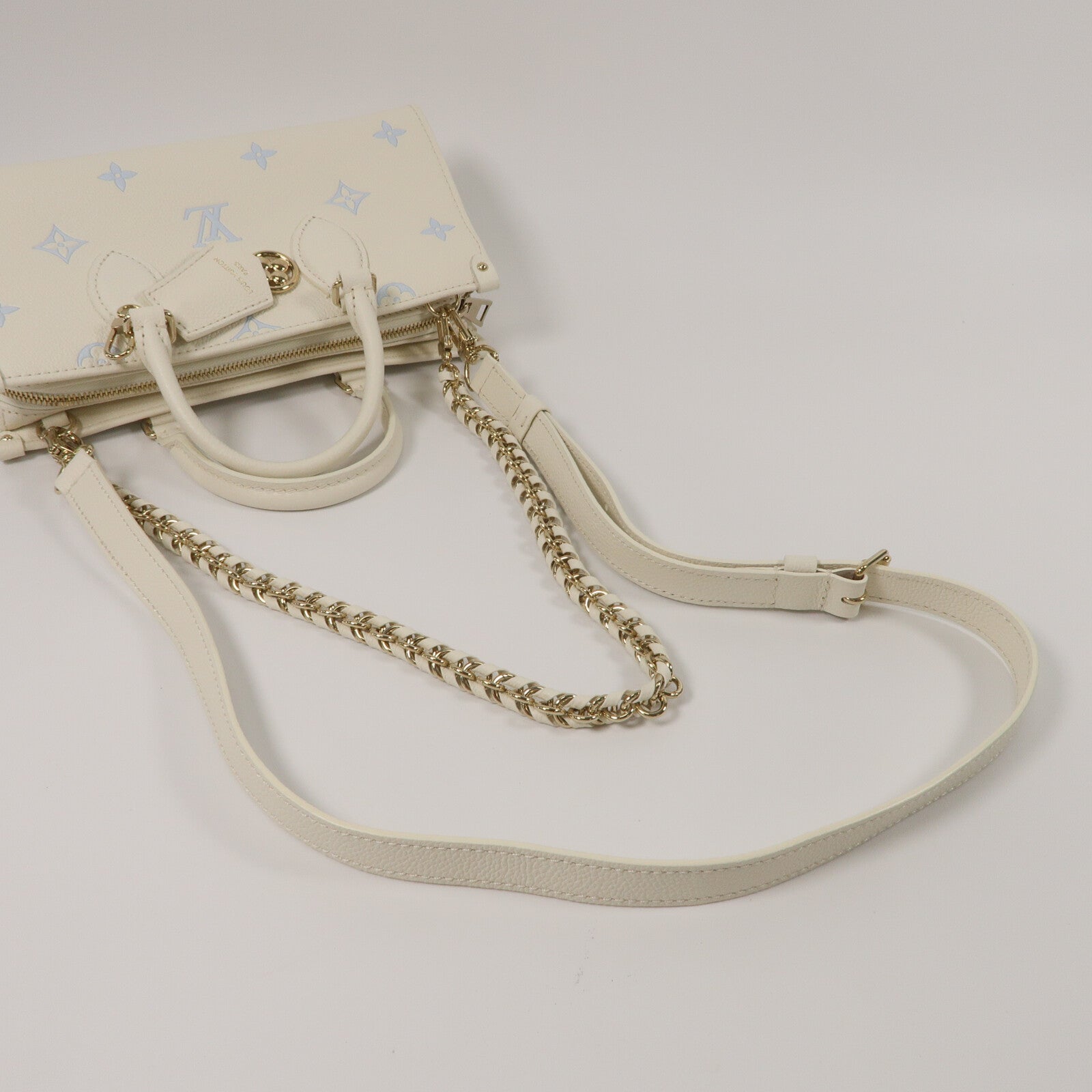 LOUIS VUITTON Monogram Empreinte On The Go East West手挽肩背兩用袋