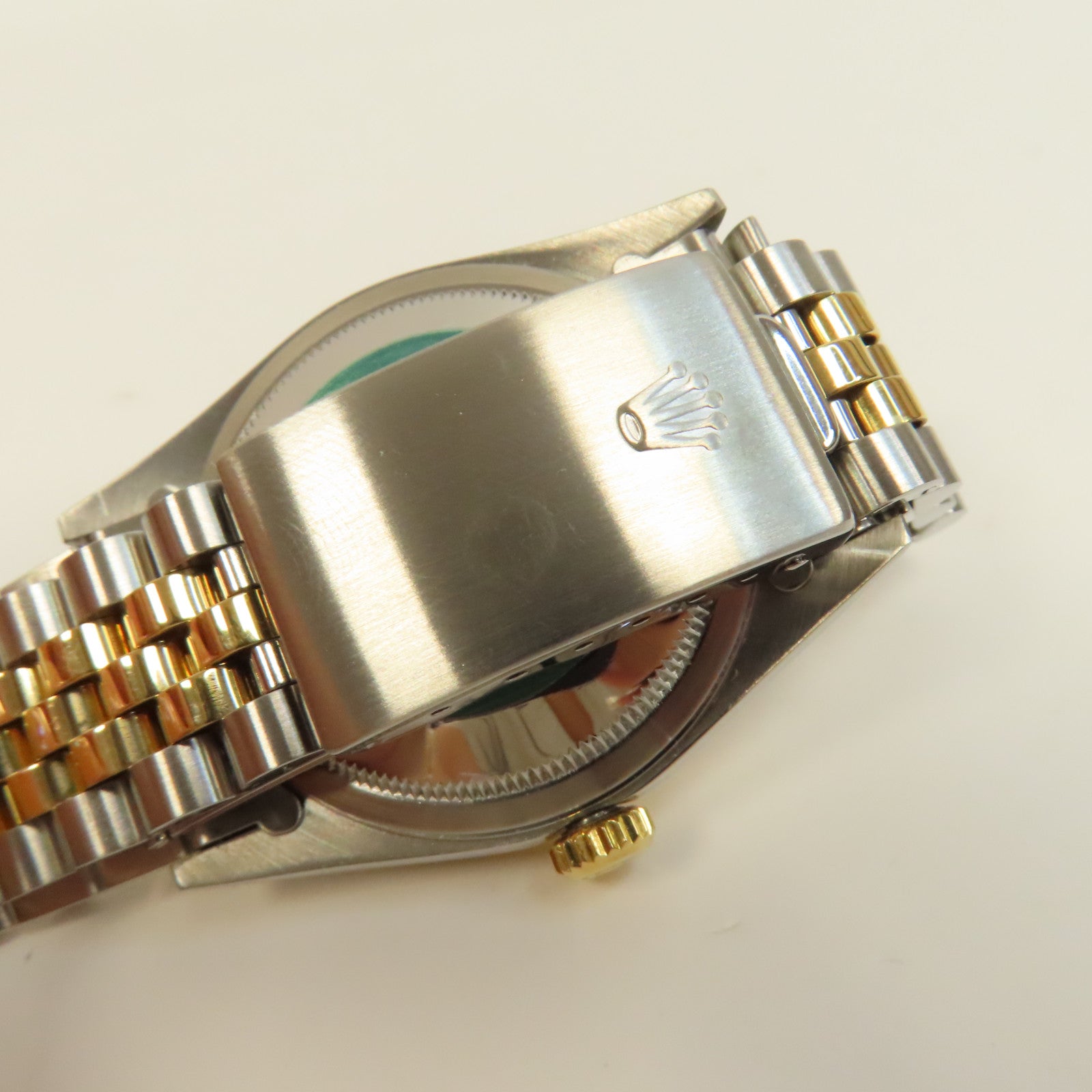 ROLEX Datejust 18K黃金/不鏽鋼手錶自動機芯銀色