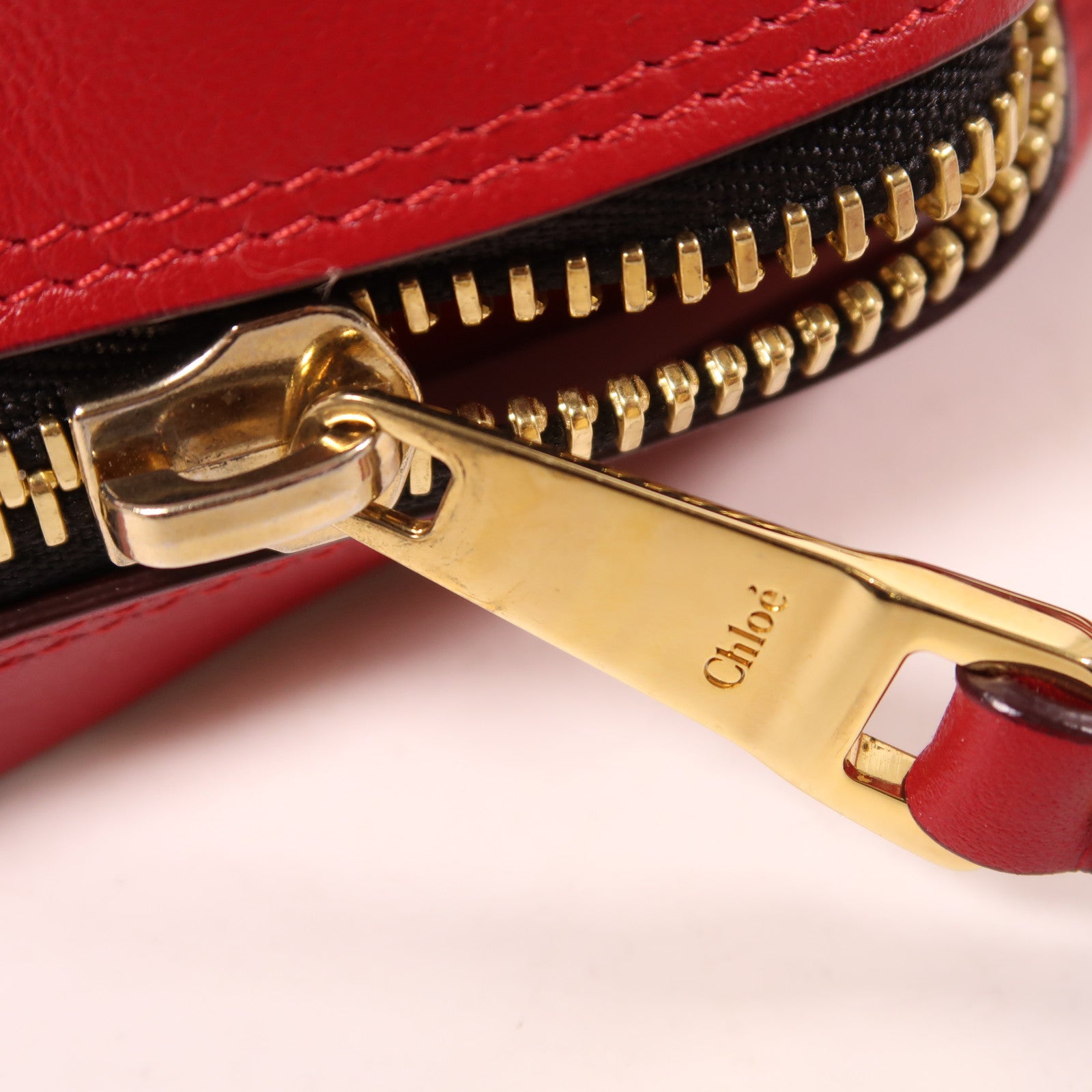 Chloe 【激減優惠】牛皮皮革Handbag金扣手挽袋