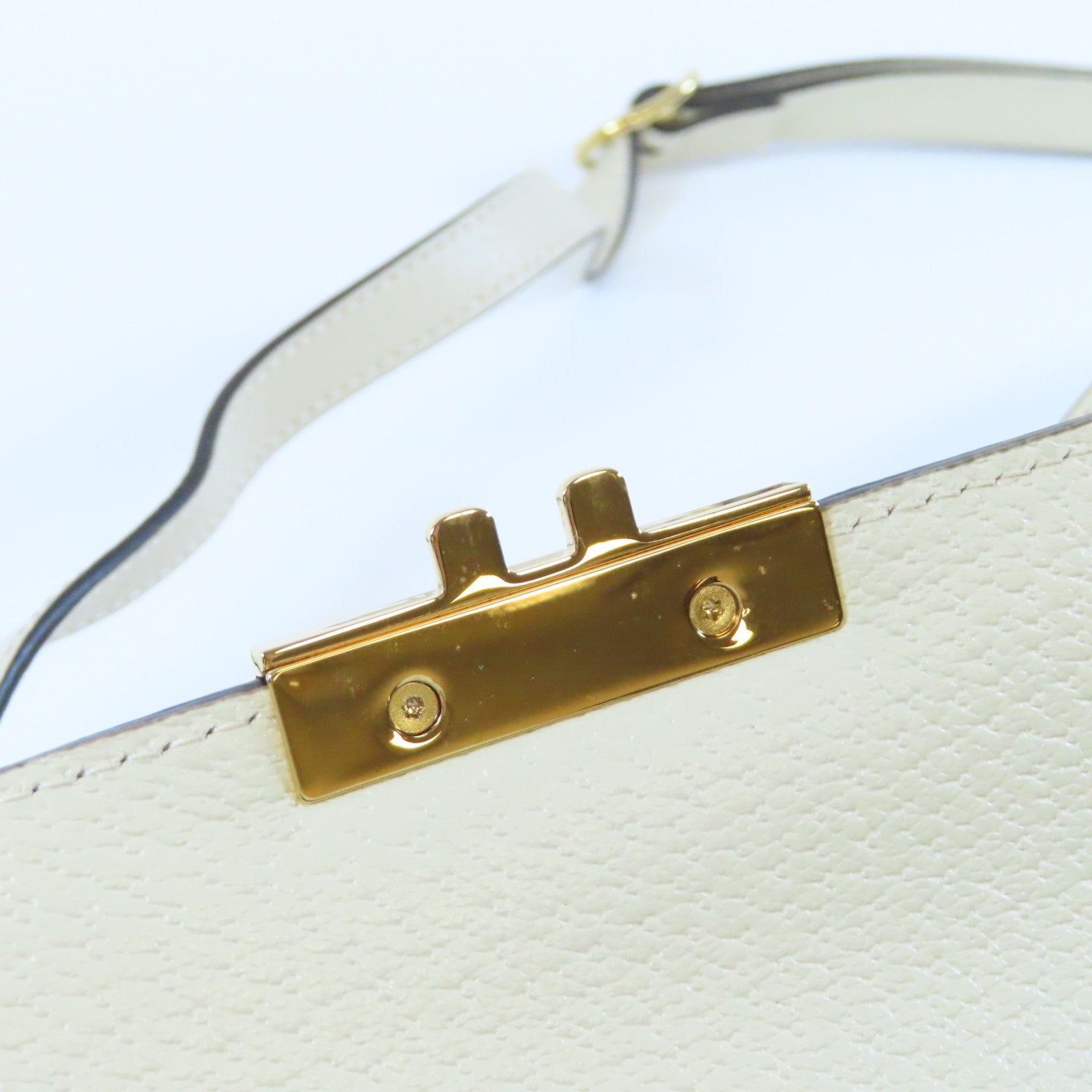 GUCCI 塗層帆布Mini Padlock Berry金扣肩背袋啡色/粉紅色