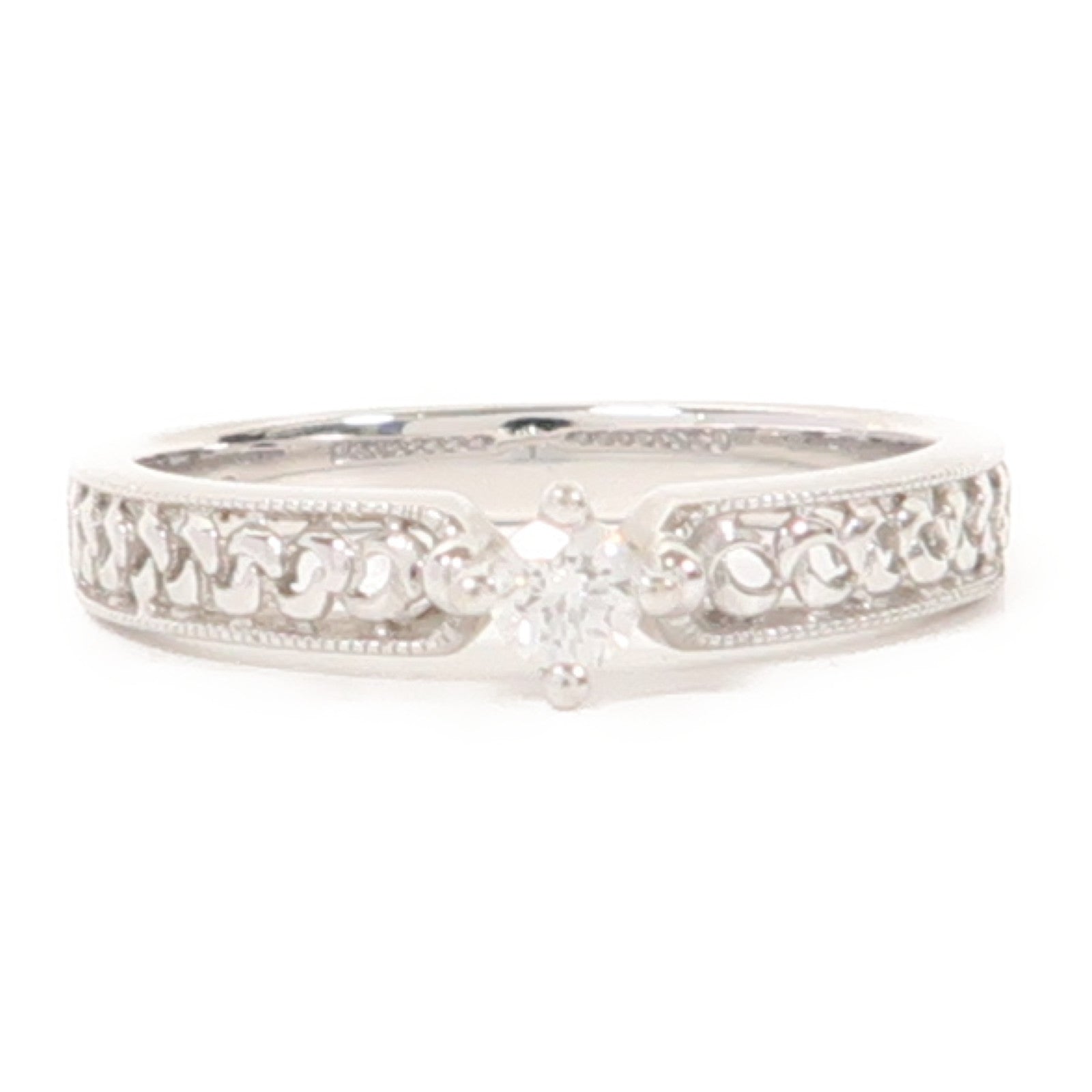 JEWELRY 【激減優惠】18K白金Diamond Ring 0.11ct鑽石戒指US#6