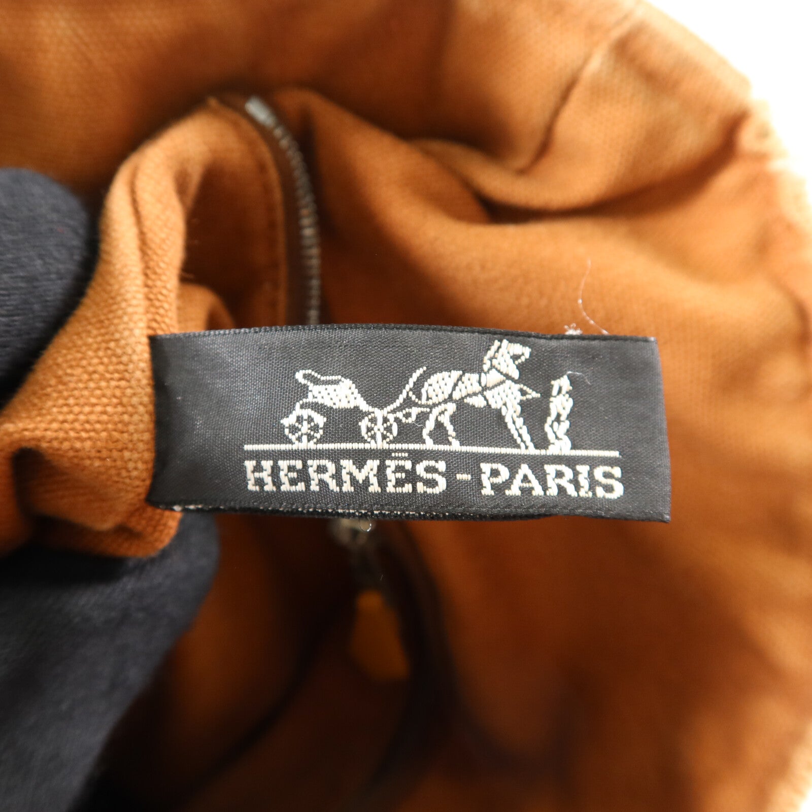 HERMES 帆布Saxo MM Bucket手挽袋