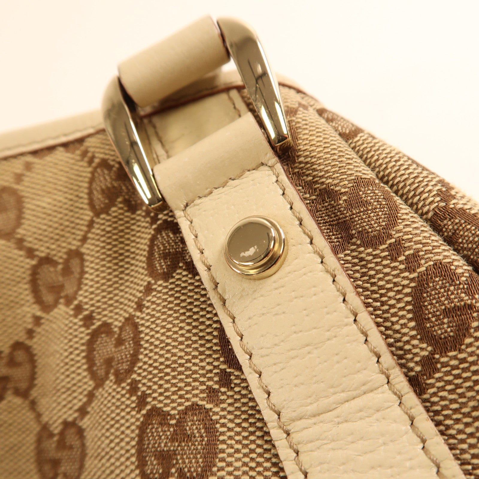 GUCCI 帆布Shoulder Bag金扣肩背袋