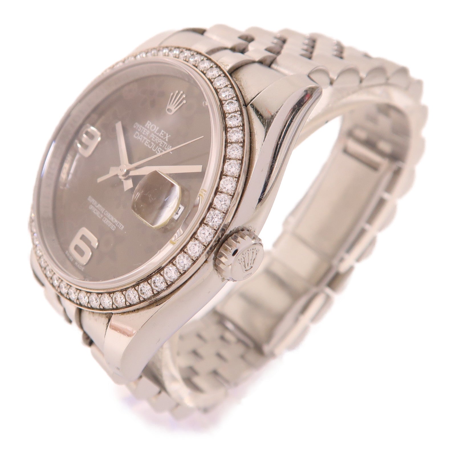 ROLEX Date Just 36mm不鏽鋼手錶自動機芯啡色