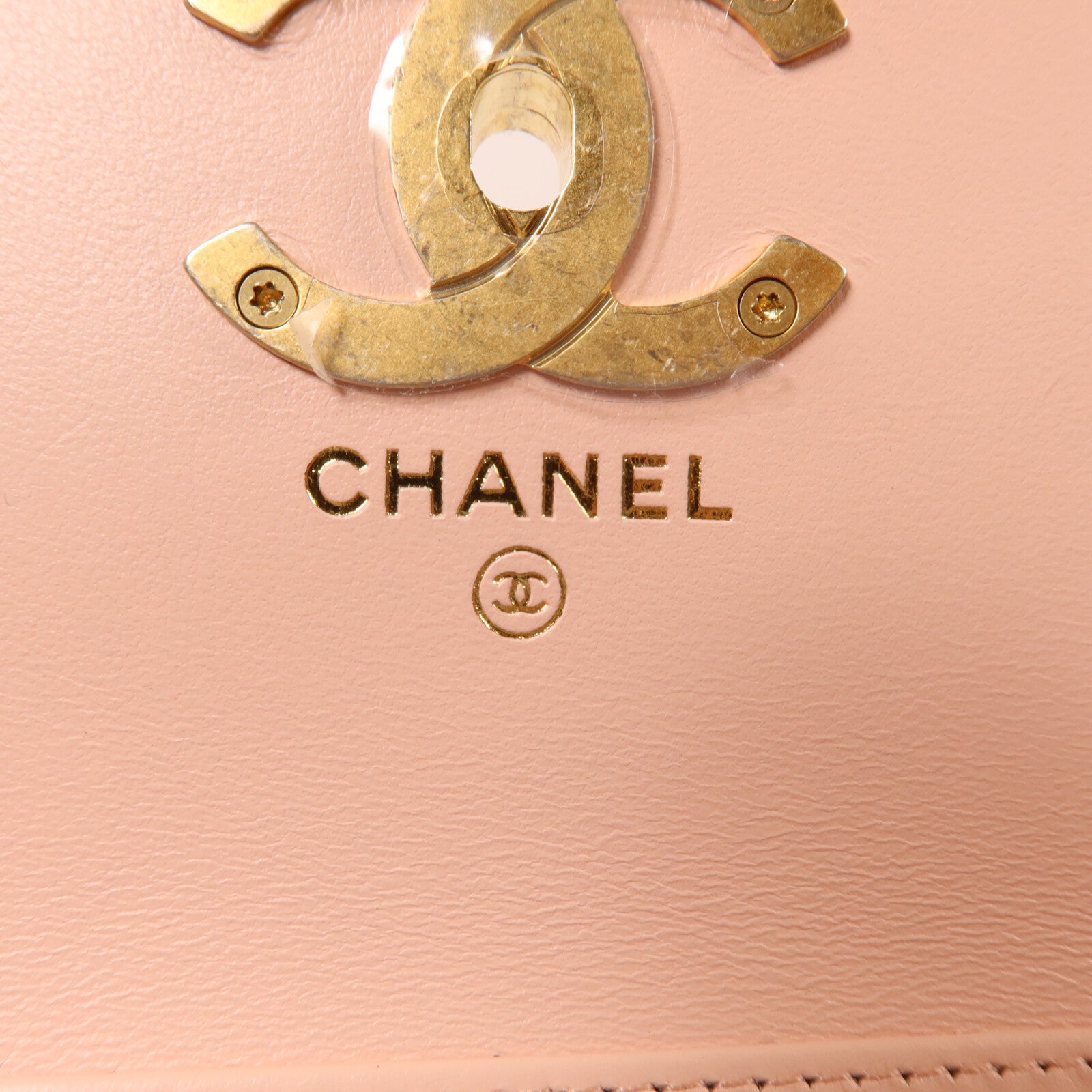 CHANEL 牛皮皮革Sweet Camellia Flap Phone Bag鏈帶肩背袋