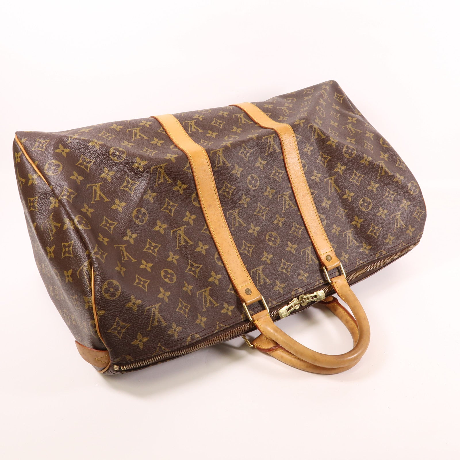 LOUIS VUITTON LV GHW Keepall 50 Travel Boston Bag M41426 Monogram Brown
