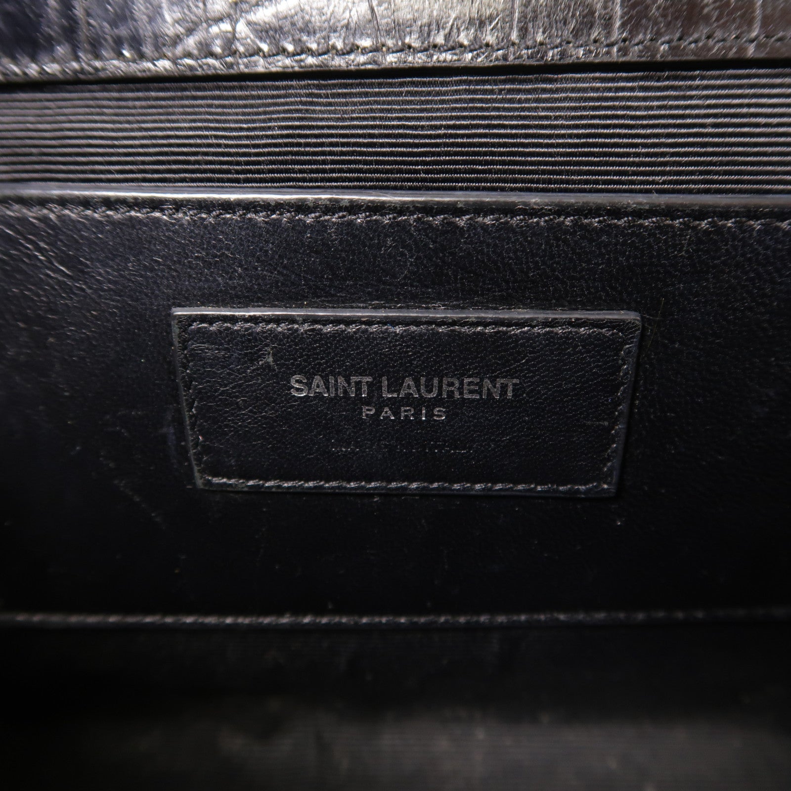 YVES SAINT LAURENT 牛皮皮革Kate Tassel銀扣鏈帶肩背袋