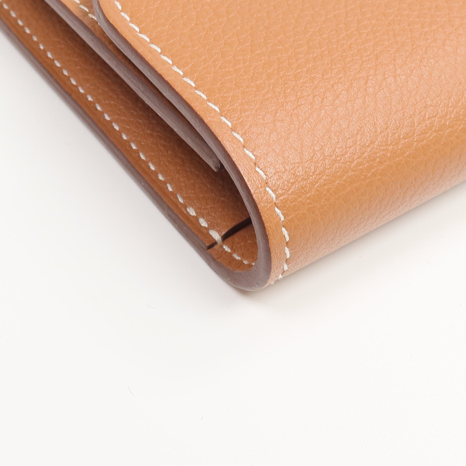 HERMES Evercolor皮革Constance Slim Wallet錢包Gold