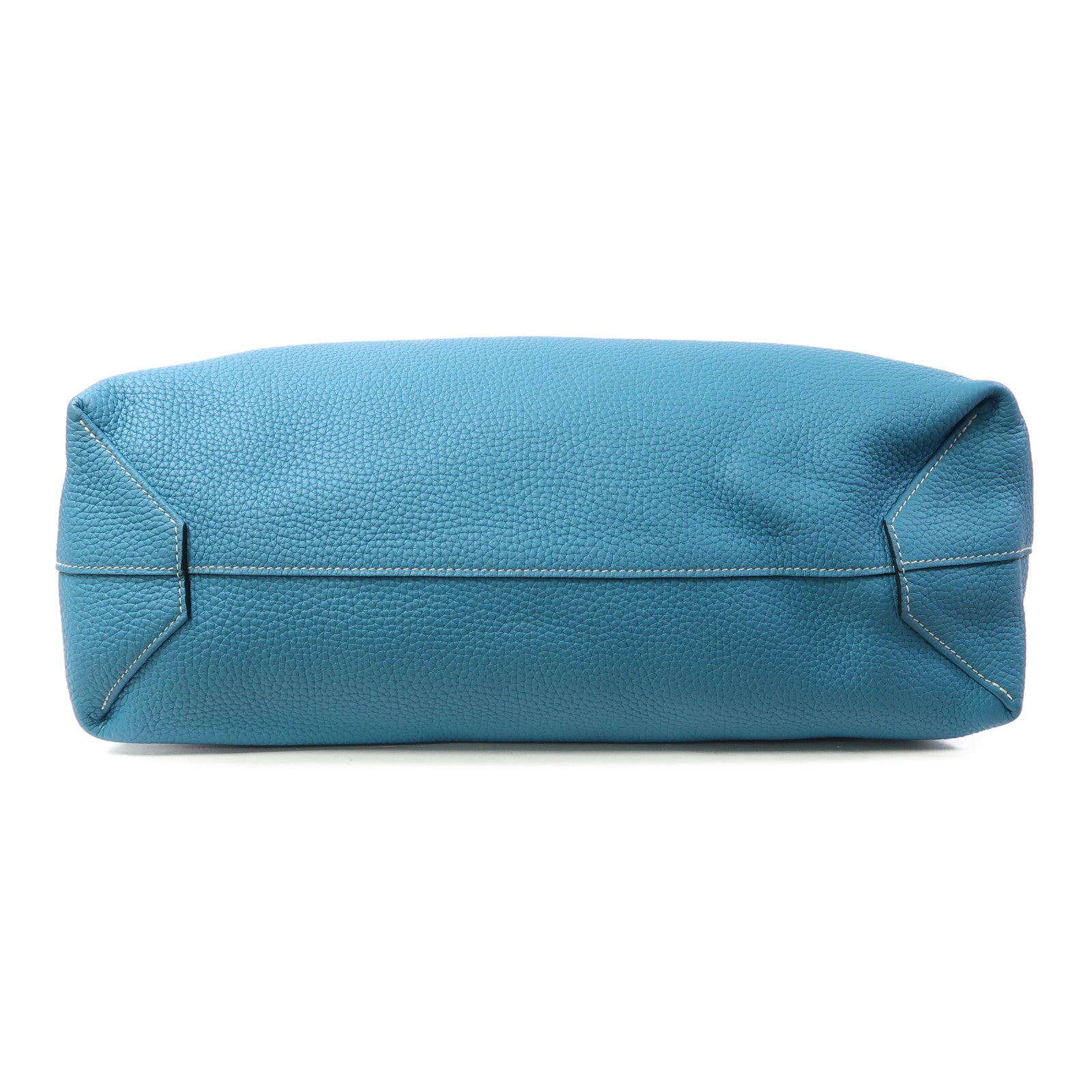 HERMES Clemence皮革Double Sens肩背袋藍色