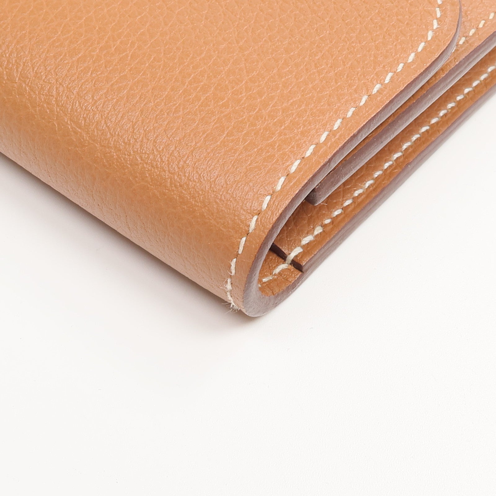 HERMES Evercolor皮革Constance Slim Wallet錢包Gold