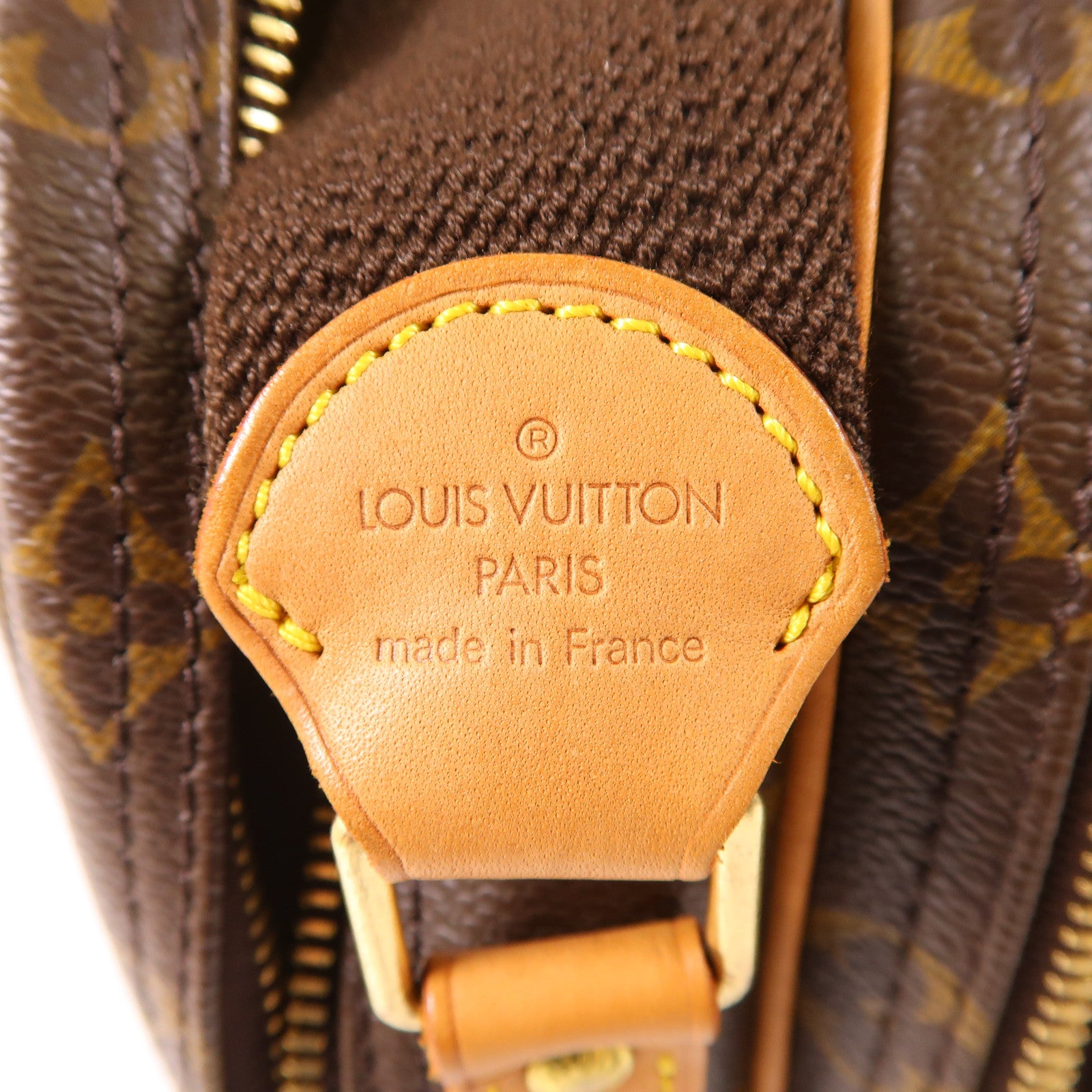 LOUIS VUITTON Monogram Reporter PM金扣肩背袋棕色