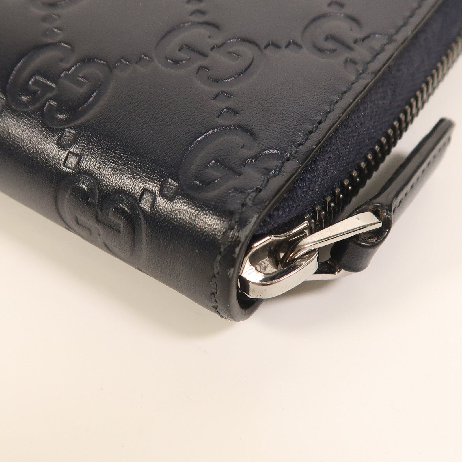 GUCCI 牛皮皮革Guccissima Long Wallet銀扣長錢包