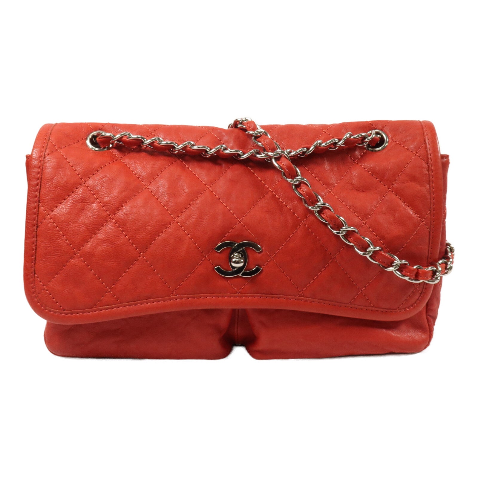 CHANEL 牛皮皮革Chain Shoulder鏈帶肩背袋