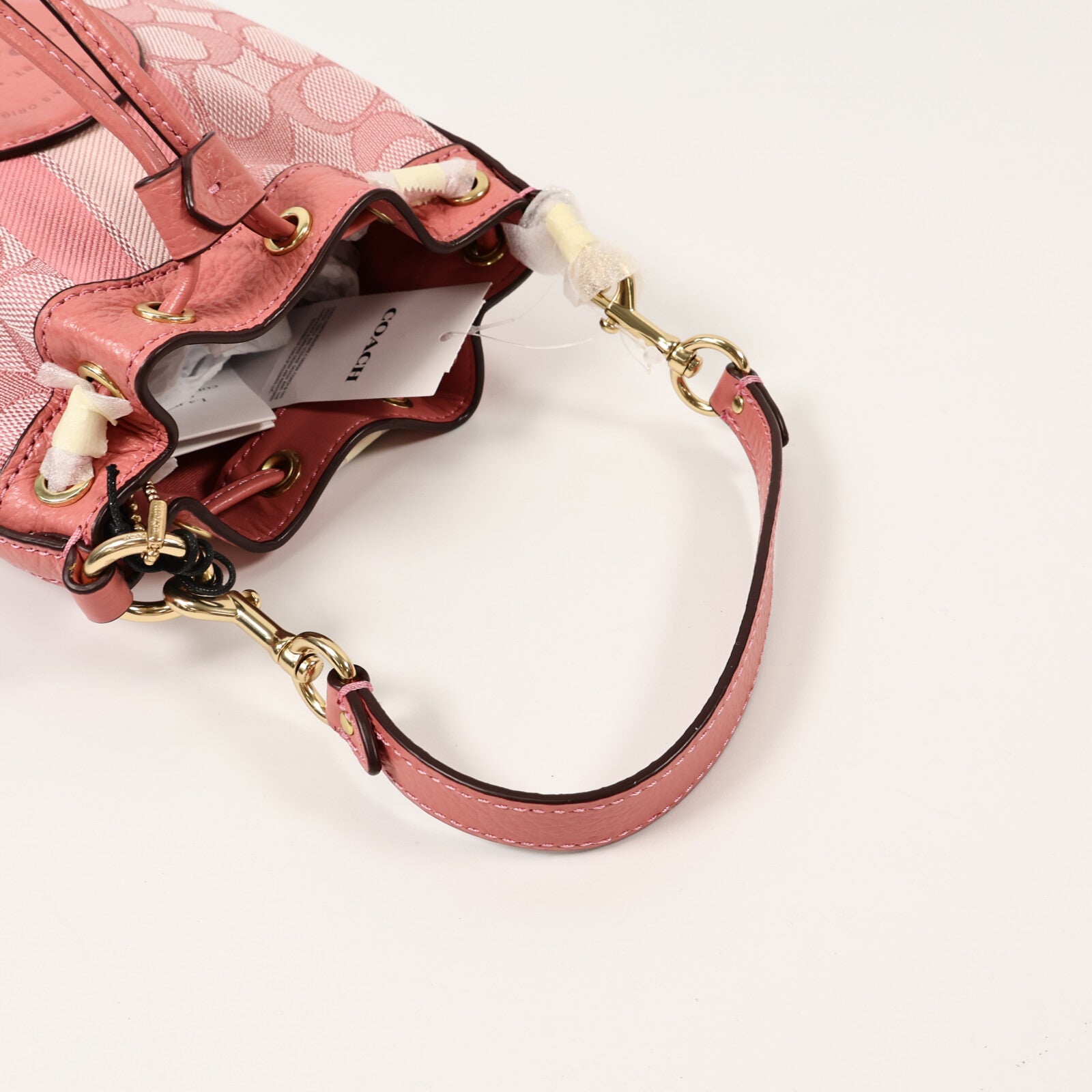 COACH 帆布Mini Dempsey Bucket Bag手挽肩背兩用袋