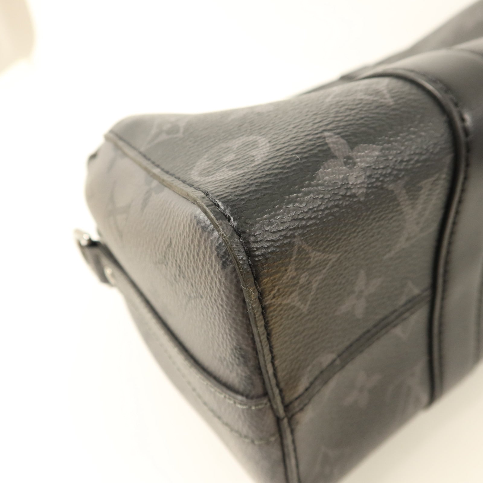 LOUIS VUITTON Monogram Eclipse City Keepall銀扣手挽肩背兩用袋
