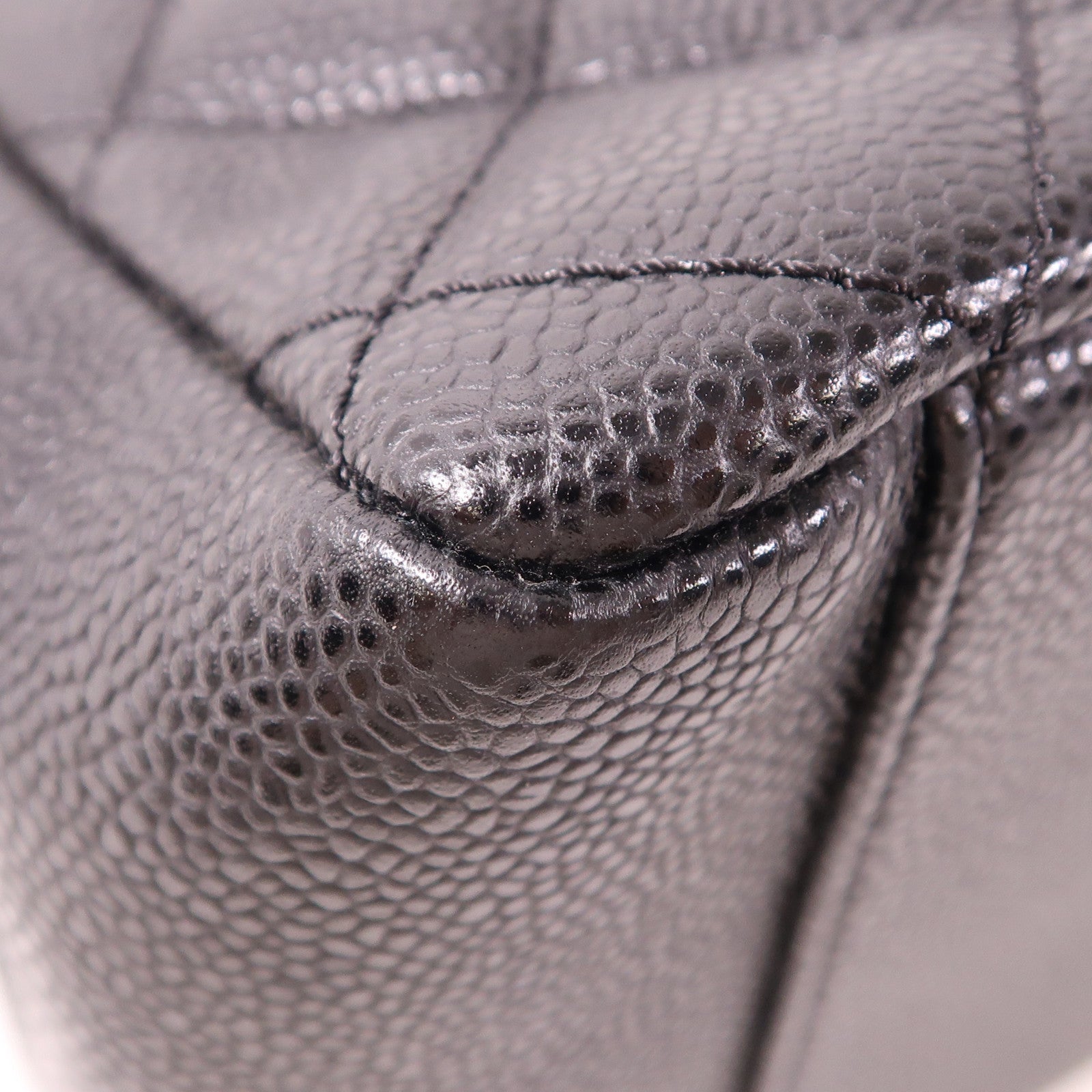 CHANEL 牛皮皮革GST Grand Shopping Tote Bag銀扣鏈帶肩背袋