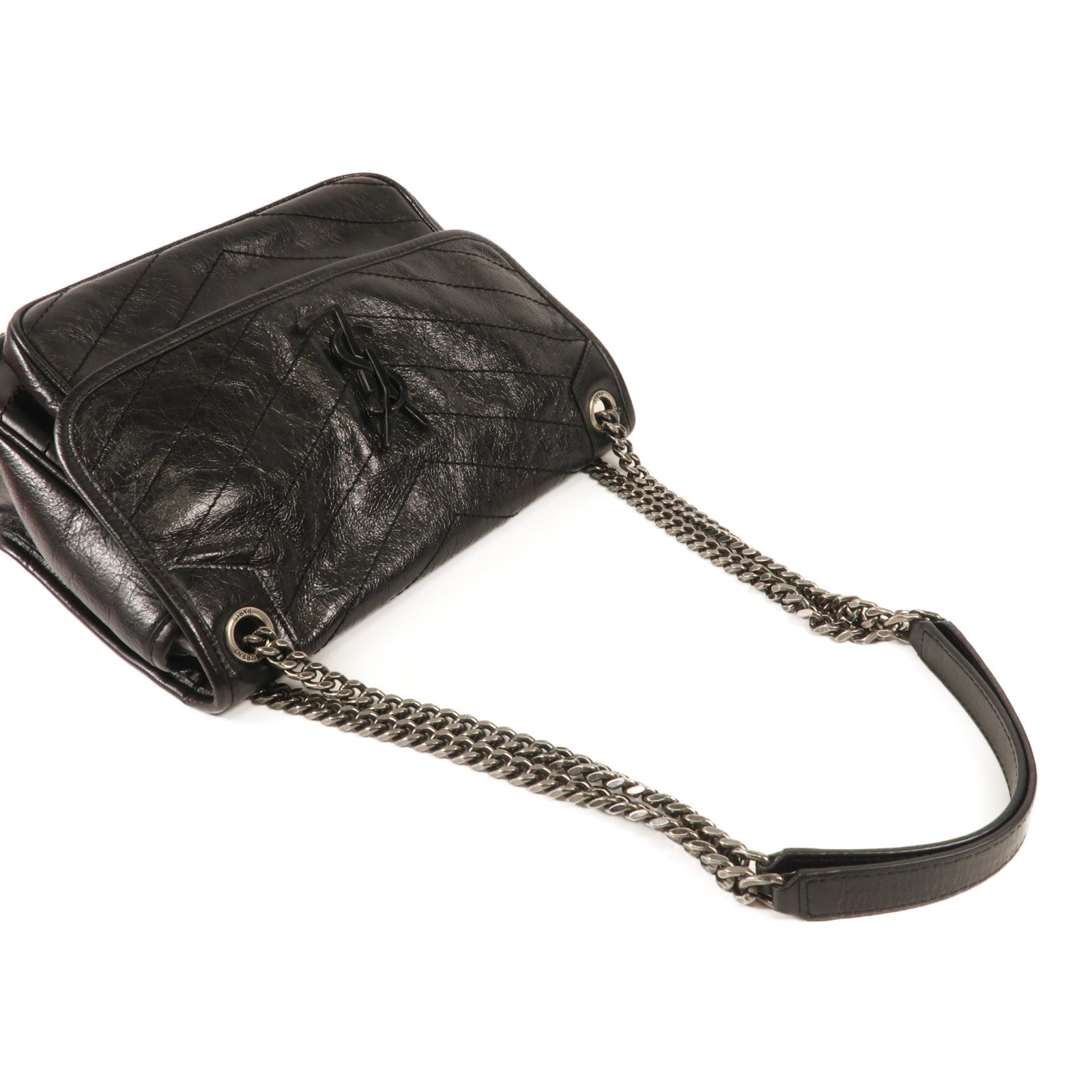 SAINT LAURENT 牛皮皮革Niki Medium銀扣肩背袋