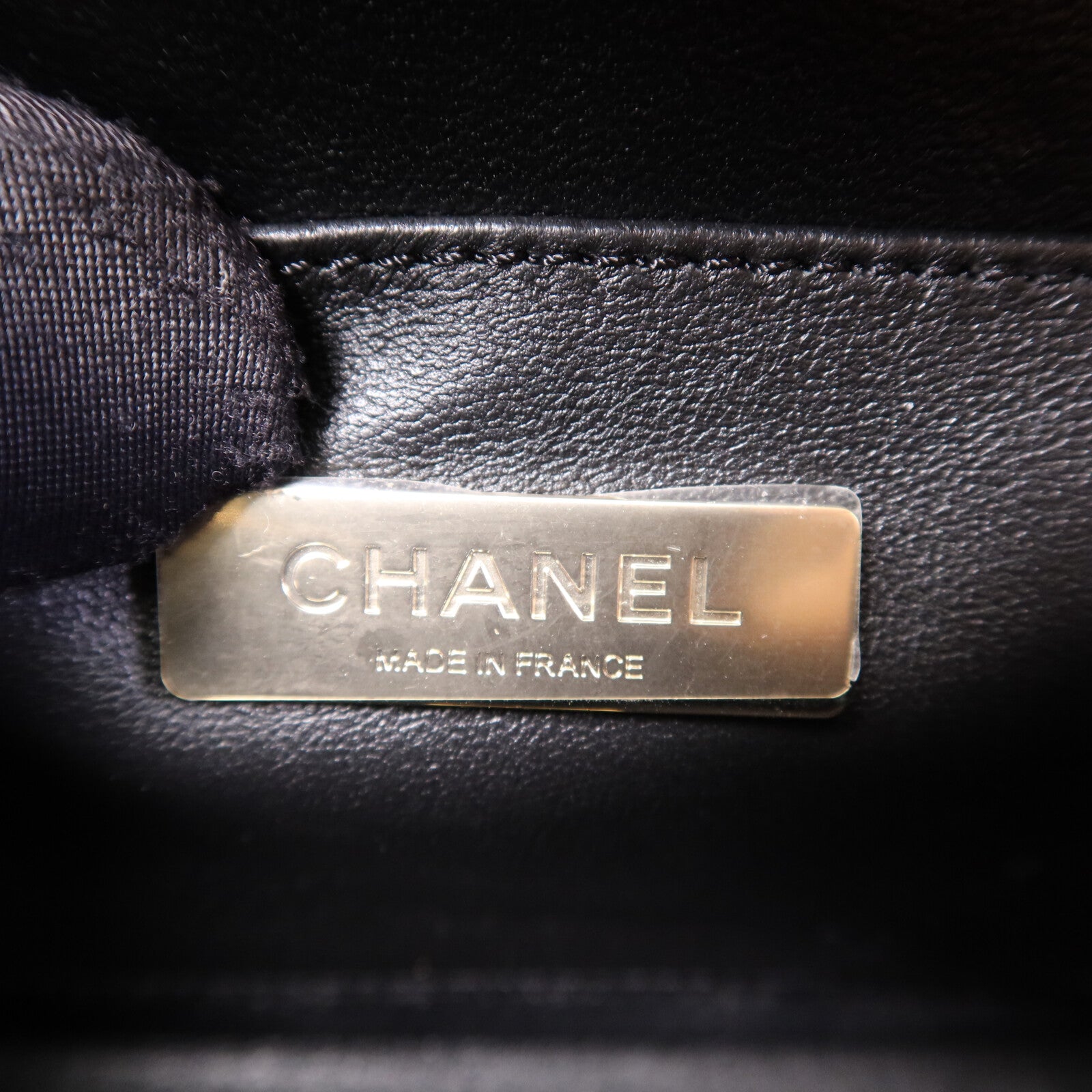 CHANEL 牛皮皮革Vanity Case金扣手挽肩背兩用袋