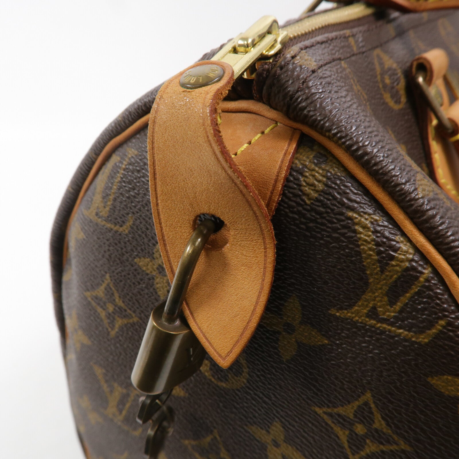 LOUIS VUITTON Monogram Speedy 30金扣手挽袋