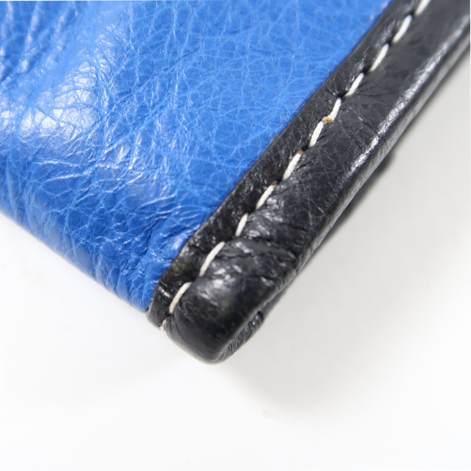 BALENCIAGA 【激減優惠】牛皮皮革Clutch銀扣手拿包藍色/黑色/白色