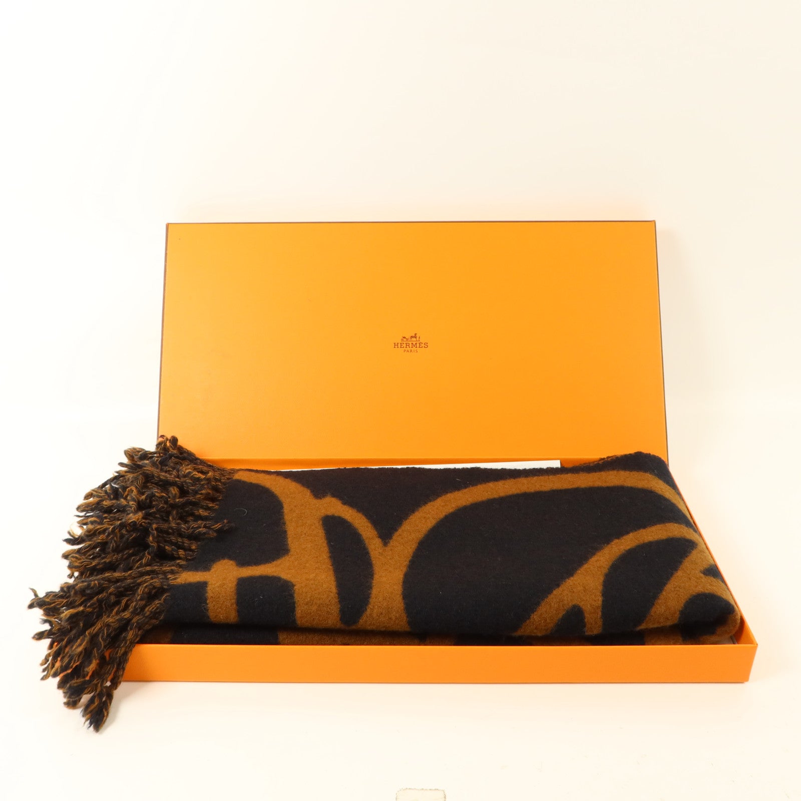 HERMES 羊絨Scarf頸巾Caramel