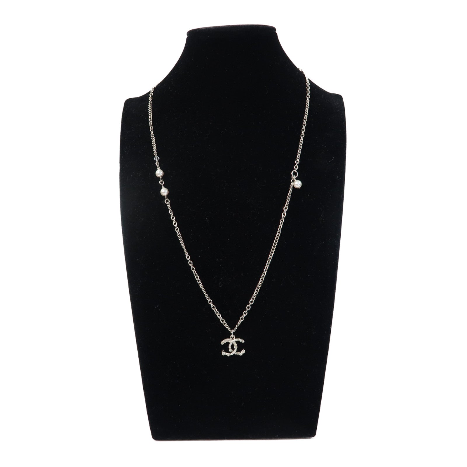CHANEL 金屬Necklace項鍊銀色