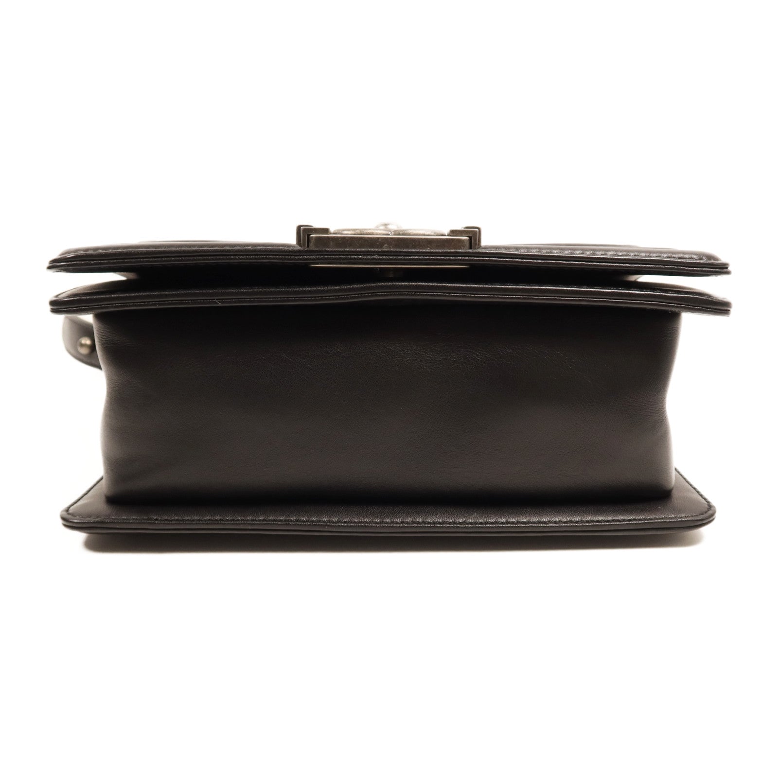 CHANEL 羊皮皮革Boy 20銀扣鏈帶肩背袋